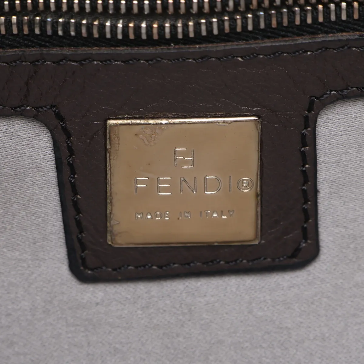 Mamma Bucket Beaded Leather Shoulder Bag, Navy, 26424, Exterior repaired by an aftermarket company. — view 9