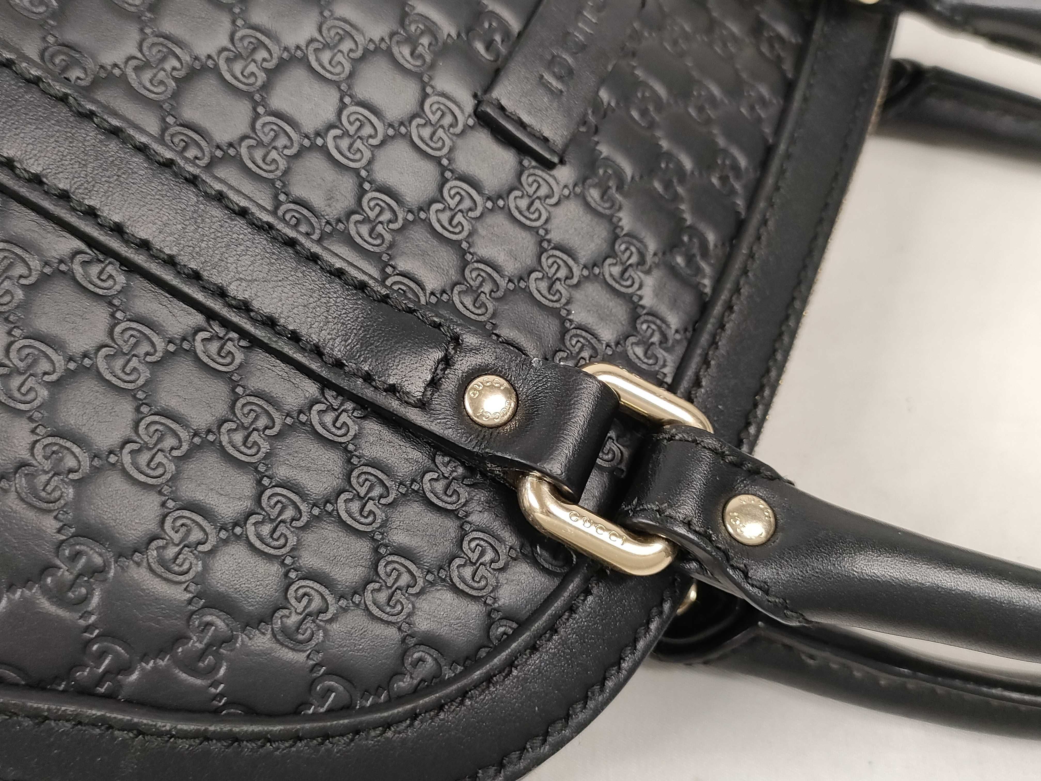 Microguccissima 2-Way Handbag, Black, 449654 (Handbag) — view 5