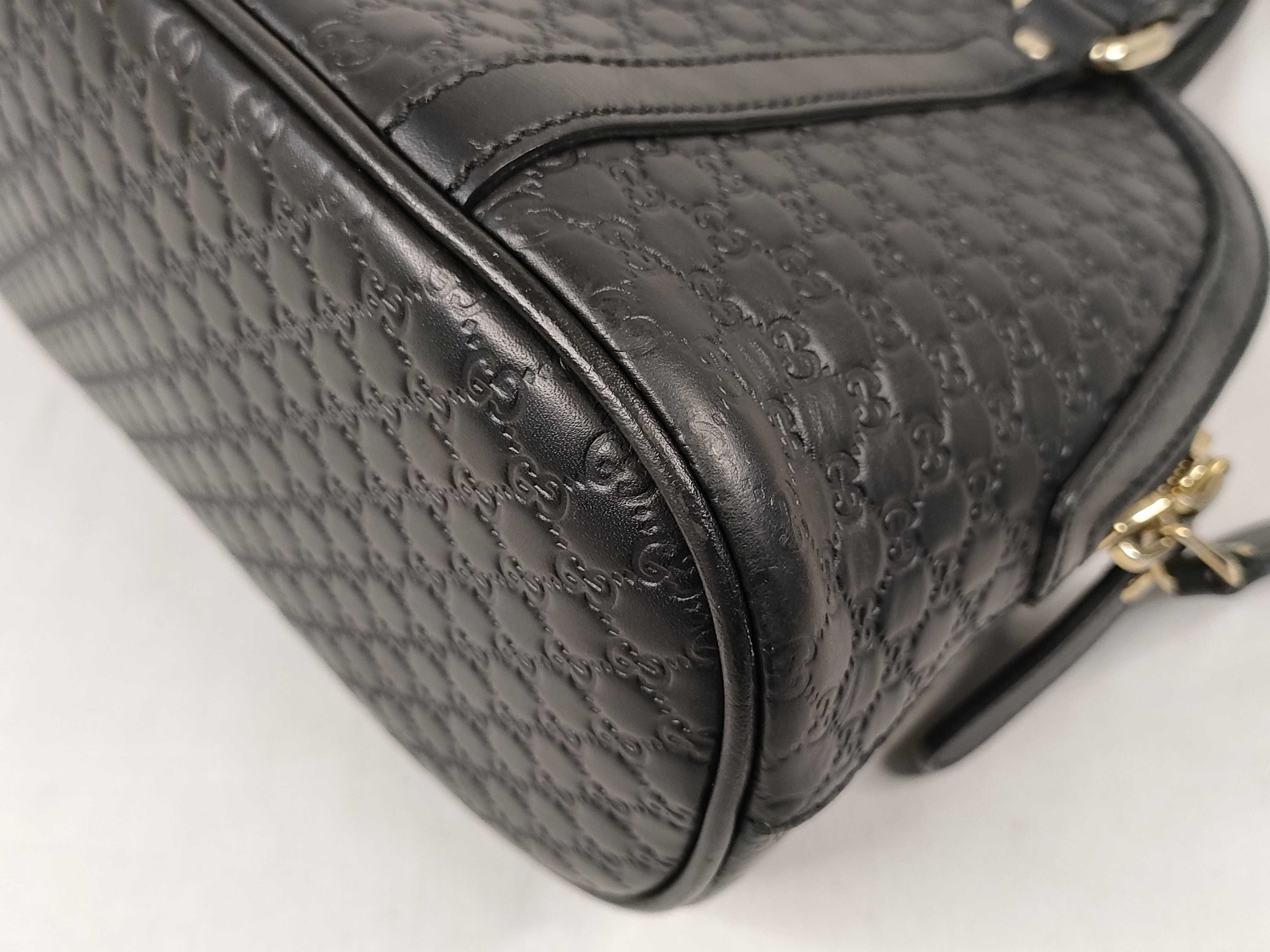 Microguccissima 2-Way Handbag, Black, 449654 (Handbag) — view 7