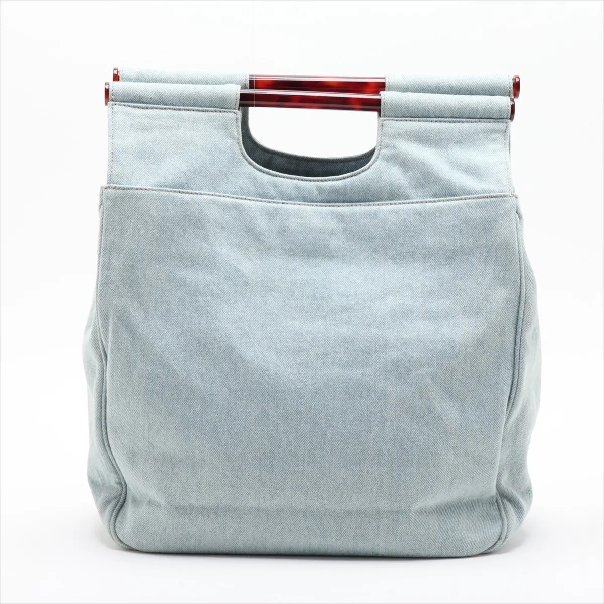 Coco Mark Denim Tote Bag, Blue with Gold Hardware, 4690280, Series 4 — view 2