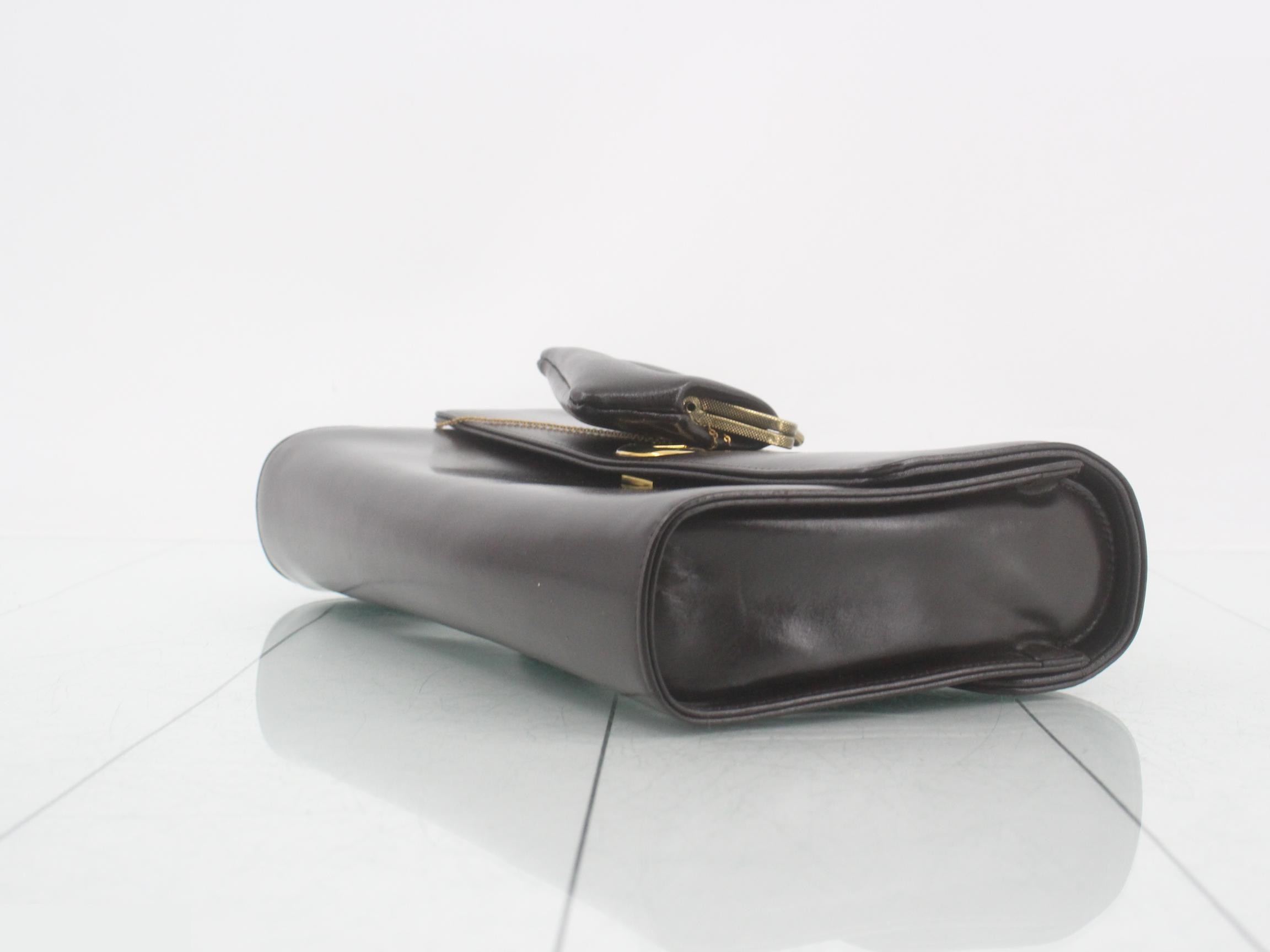 Leather shoulder bag/handbag, 2-way, with clasp closure. — view 6