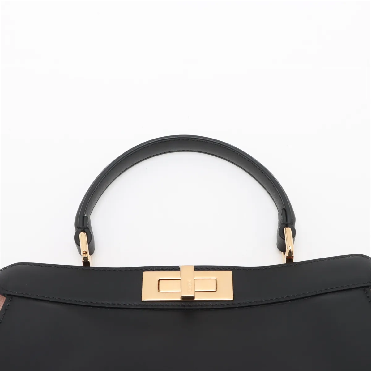 Peekaboo I.U Medium Leather 2-Way Handbag, Black 8BN321 — view 6
