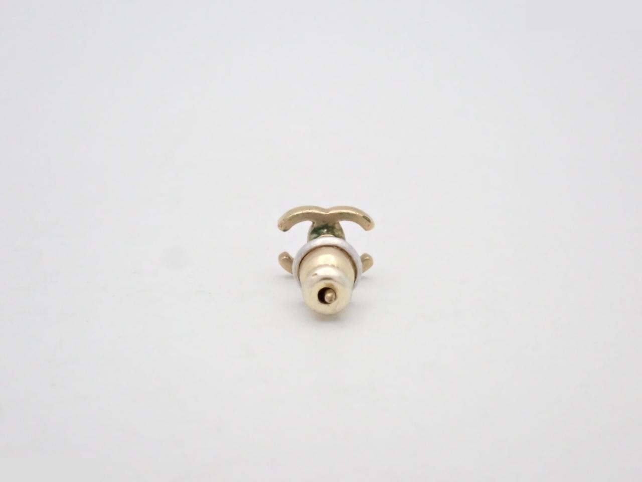 Coco Mark Mini Single Earring, Gold — view 2