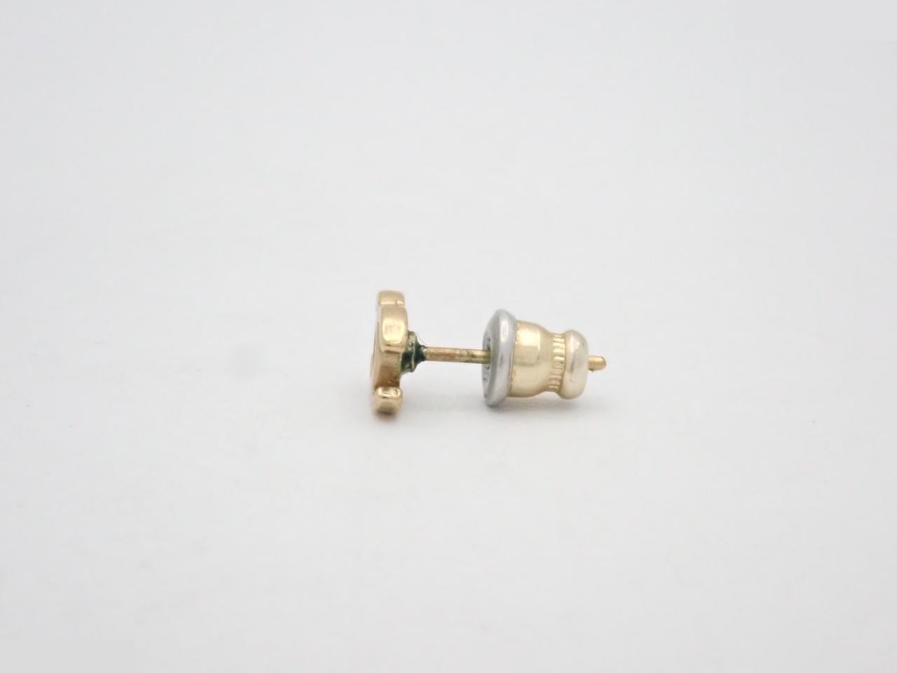 Coco Mark Mini Single Earring, Gold — view 3