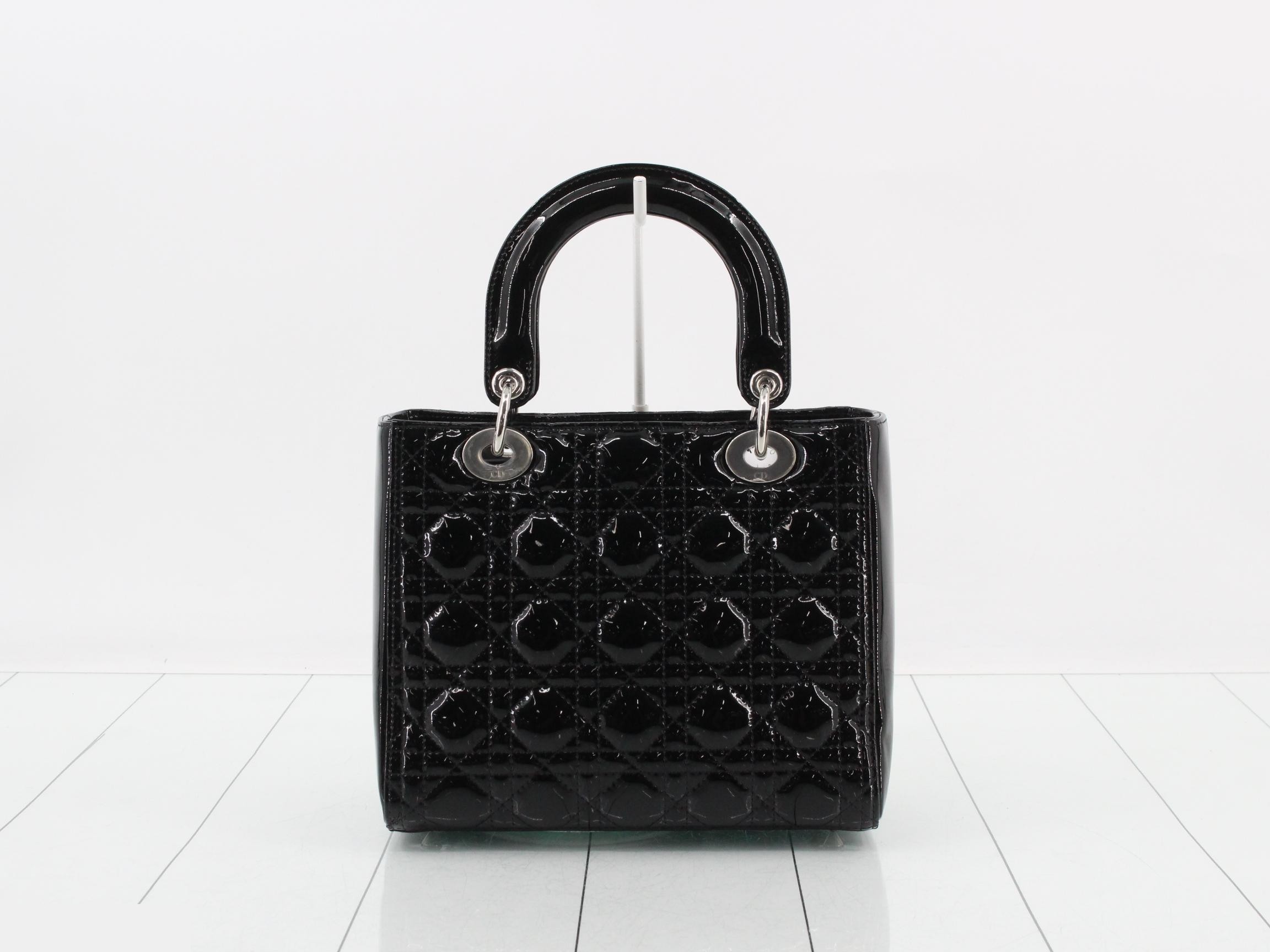 Lady Dior Cannage 2-Way Black Shoulder Handbag — view 2