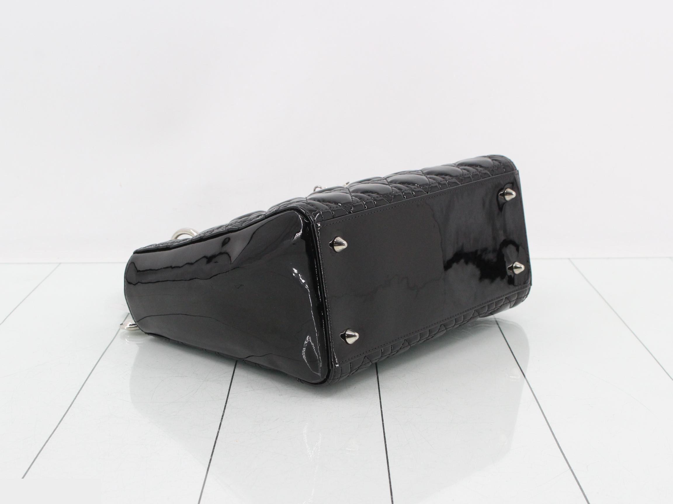 Lady Dior Cannage 2-Way Black Shoulder Handbag — view 5