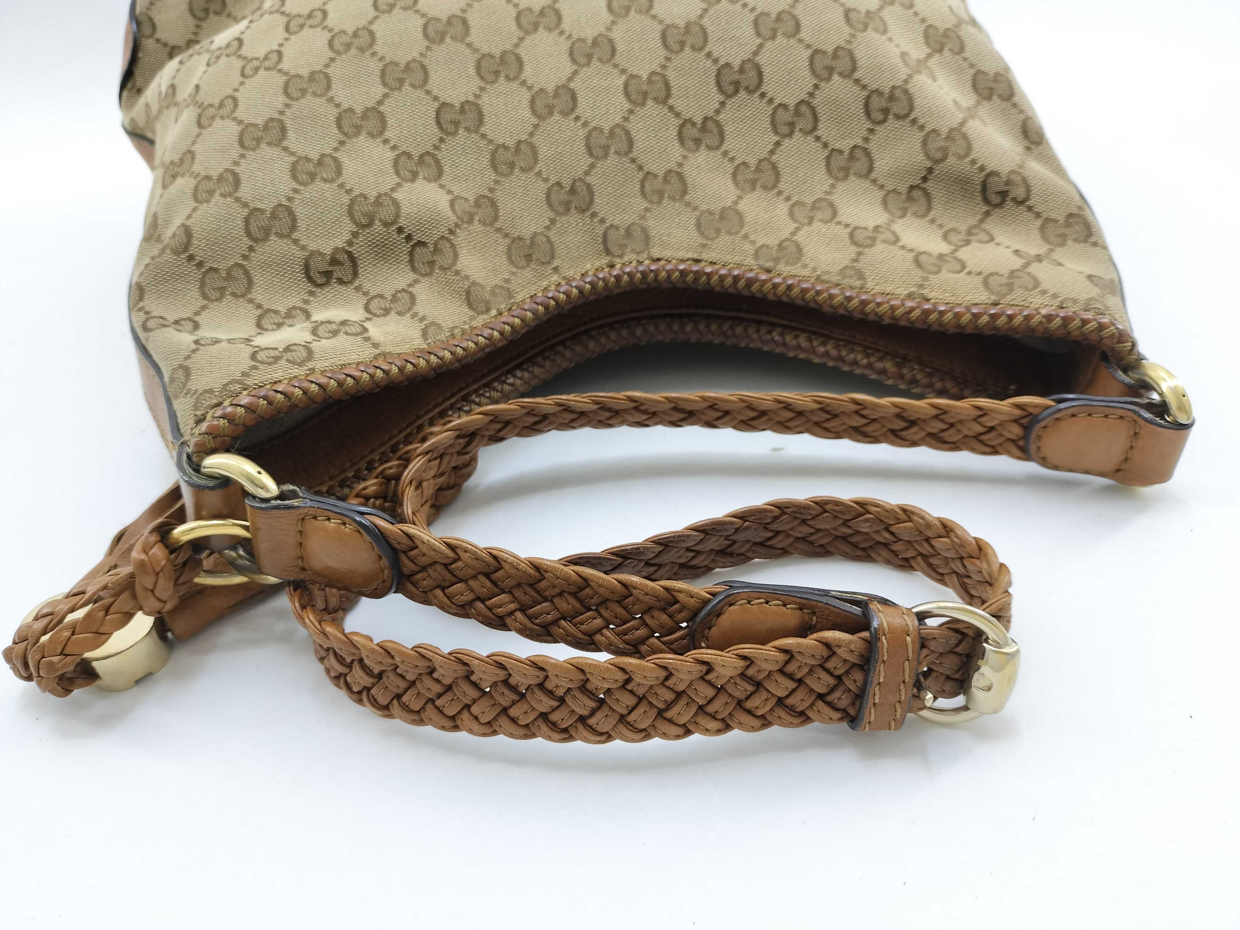 GG Canvas Milk Tea Canvas GG Monogram Tassel Crossbody Bag Shoulder Bag — view 6