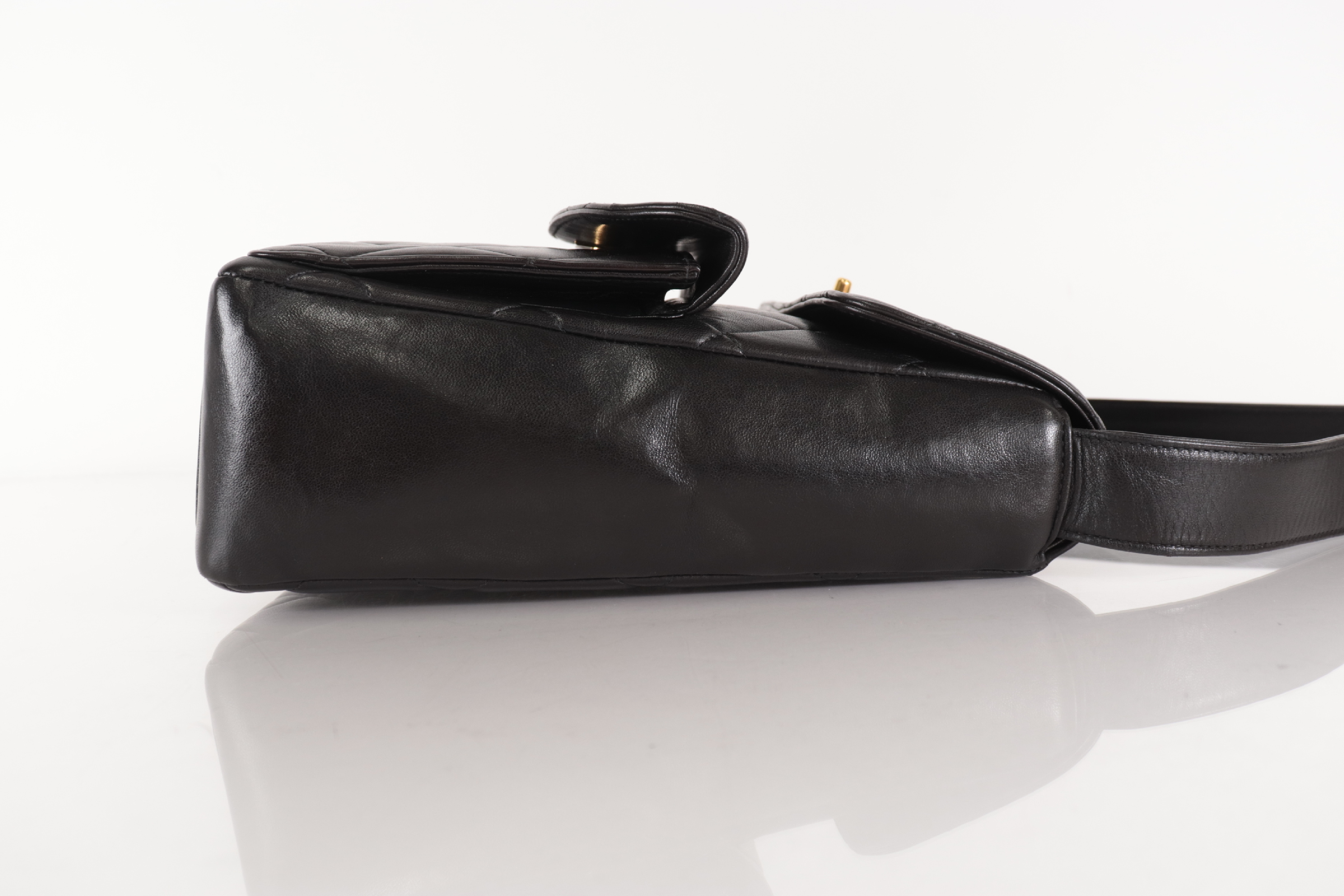 Lambskin Double Turnlock One Shoulder Bag (Series 4) — view 5