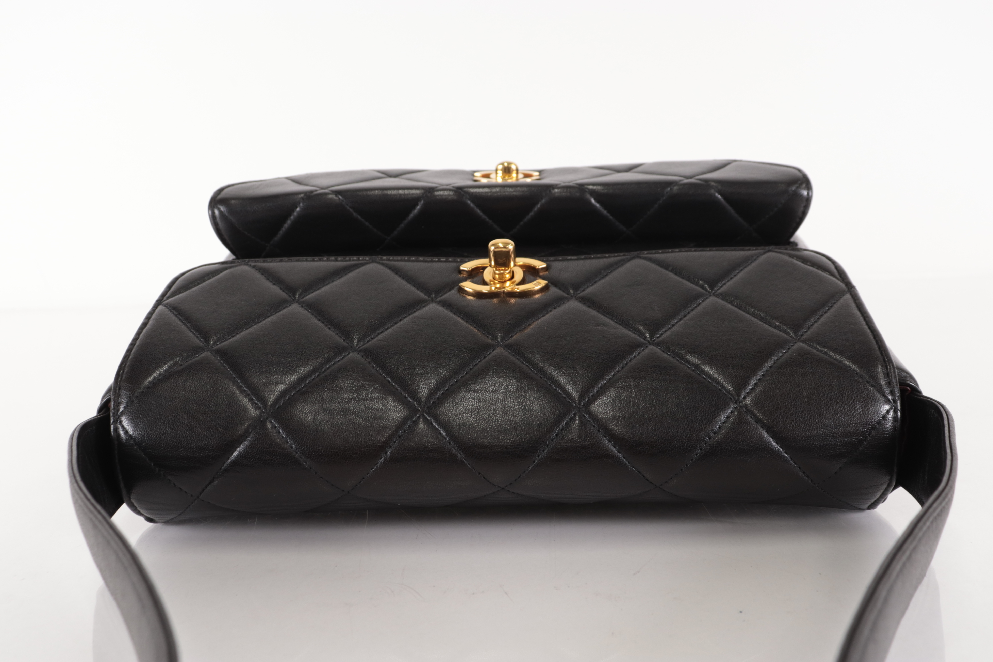 Lambskin Double Turnlock One Shoulder Bag (Series 4) — view 6