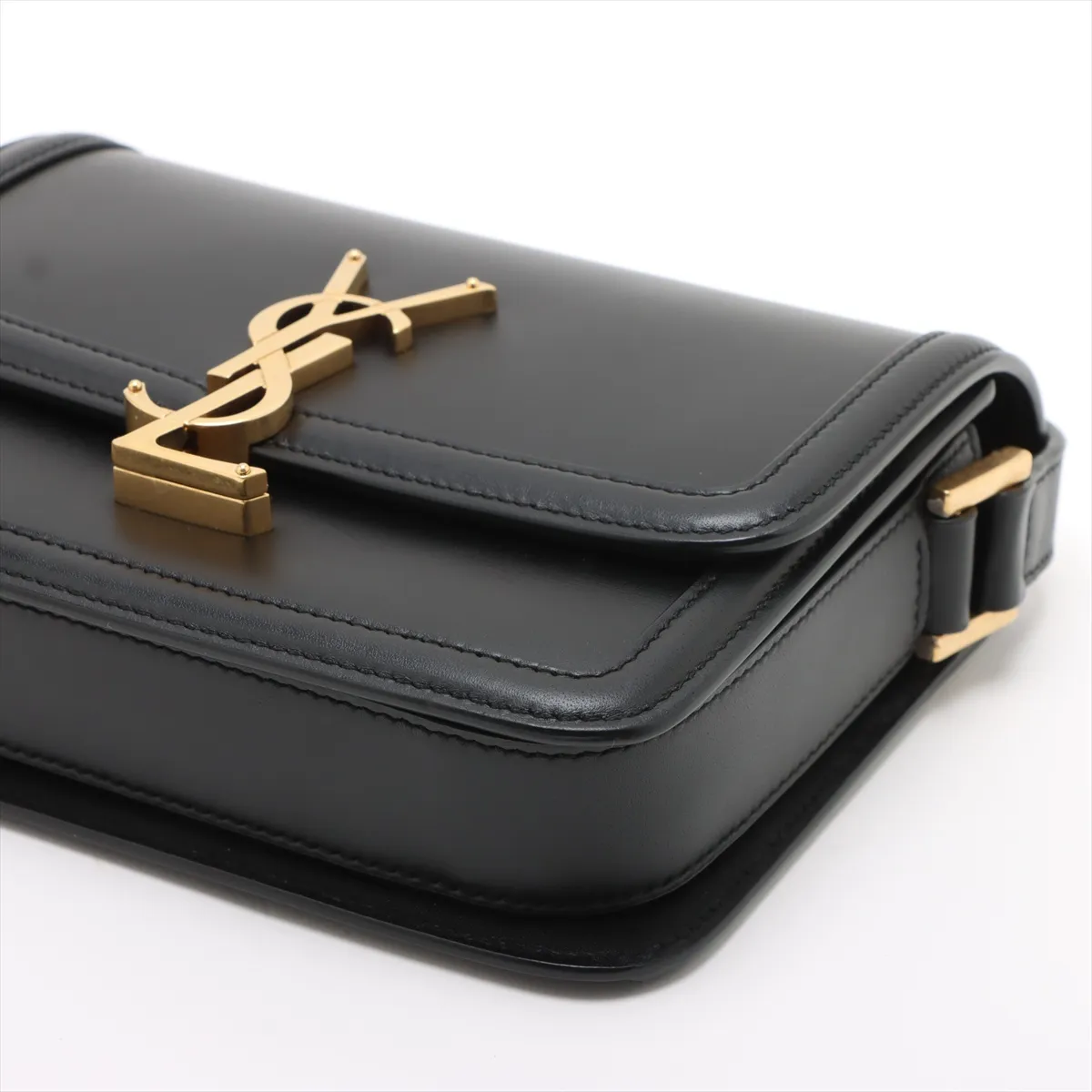 Solferino Leather Shoulder Bag Black 634306 — view 3
