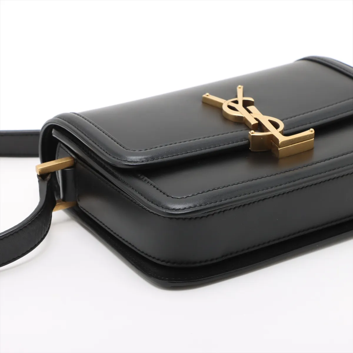 Solferino Leather Shoulder Bag Black 634306 — view 4