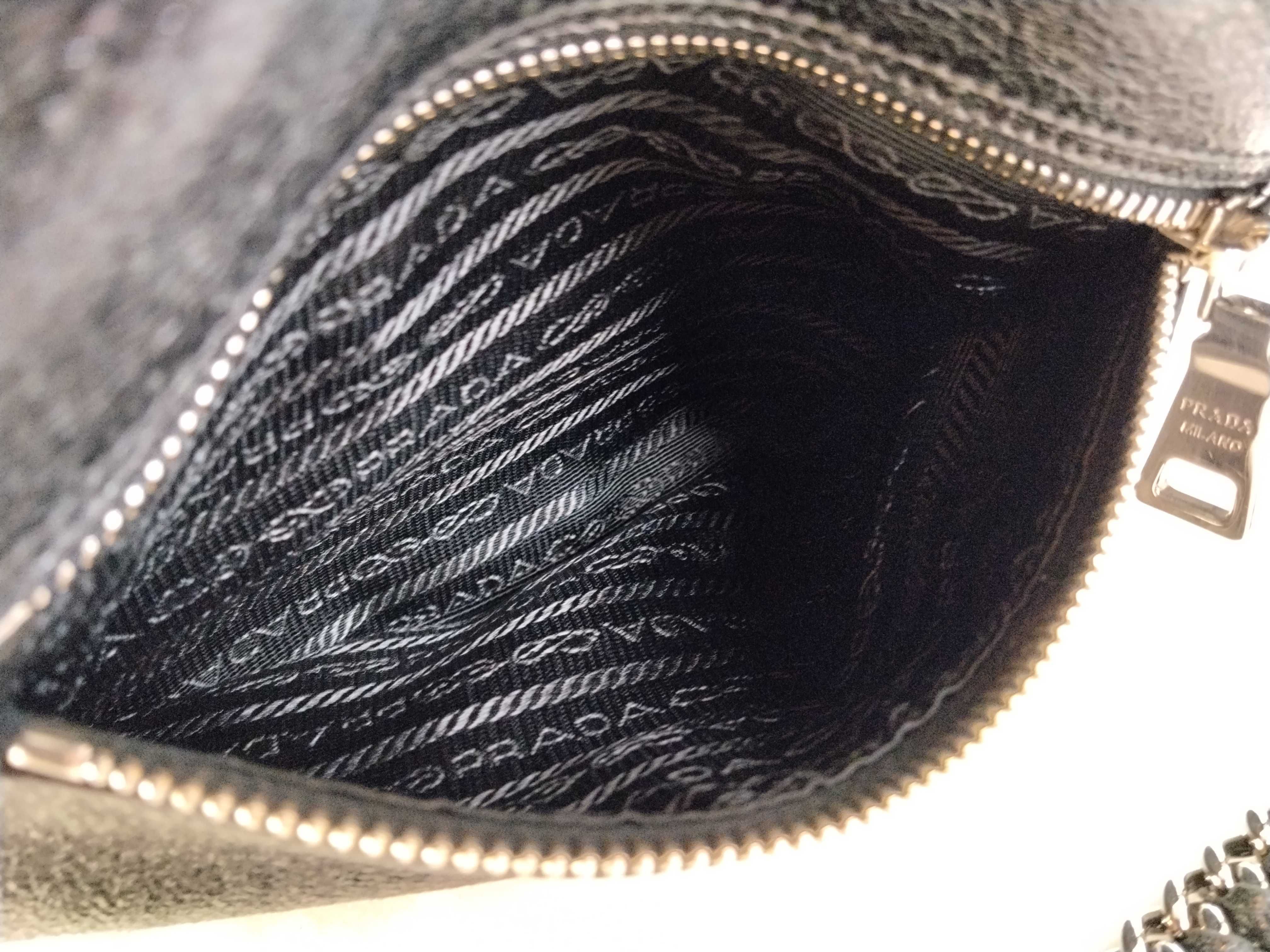 handbag, chain leather, black handbag — view 14