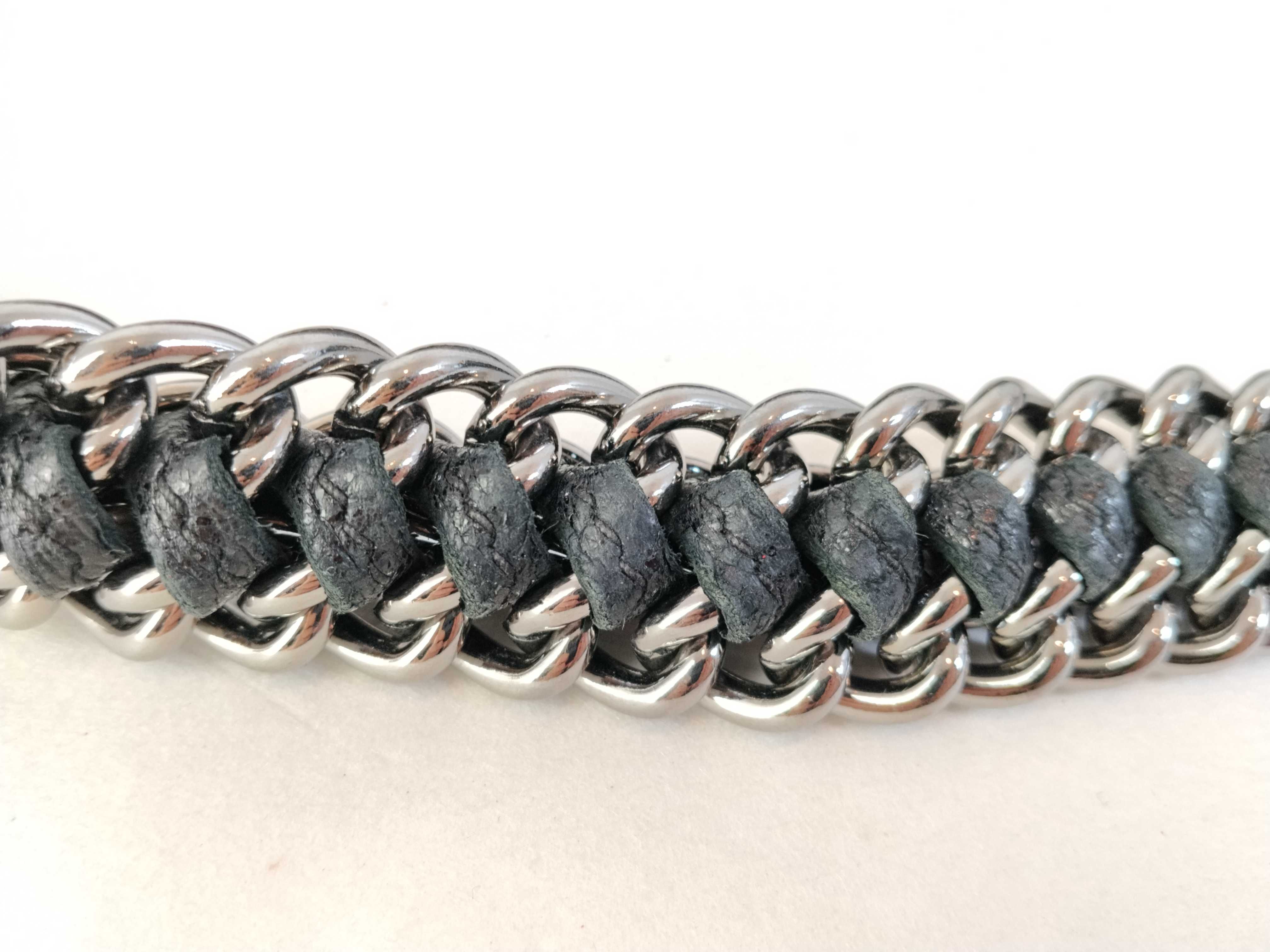 handbag, chain leather, black handbag — view 5