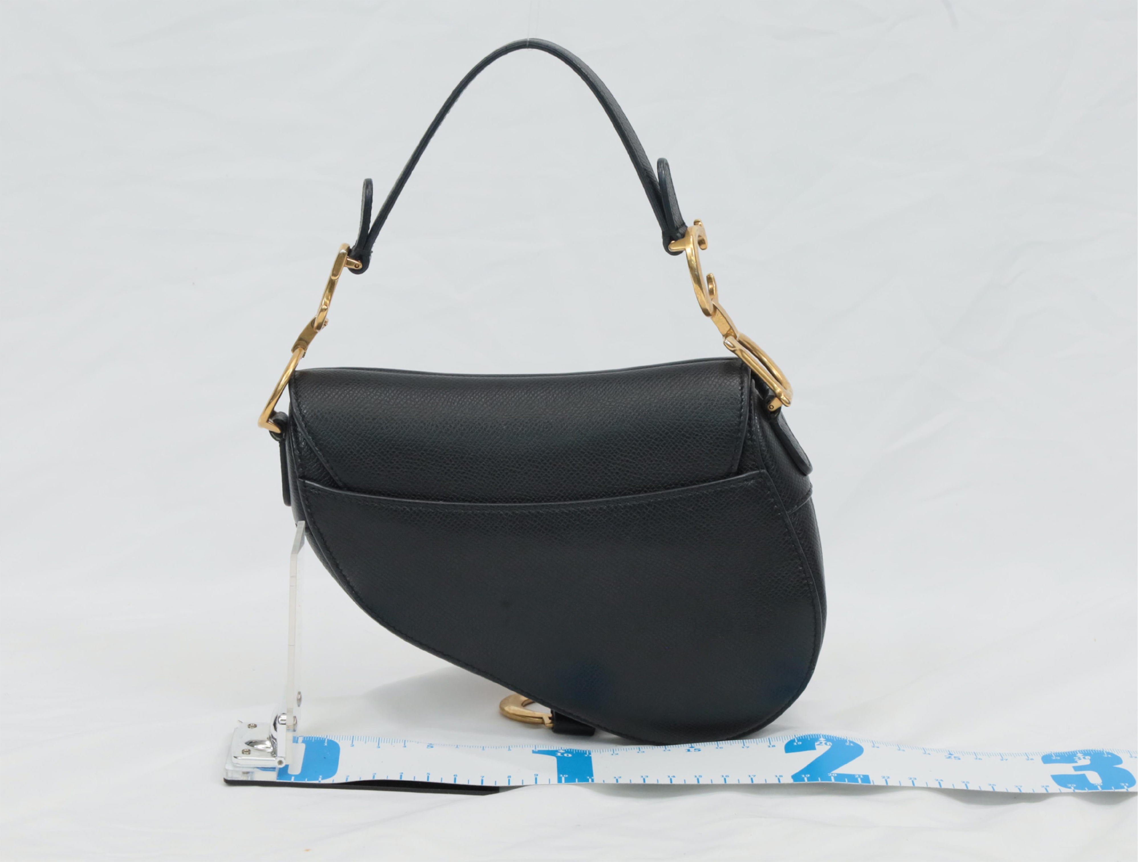 Saddle Leather Shoulder Bag (Dark Navy) — view 2