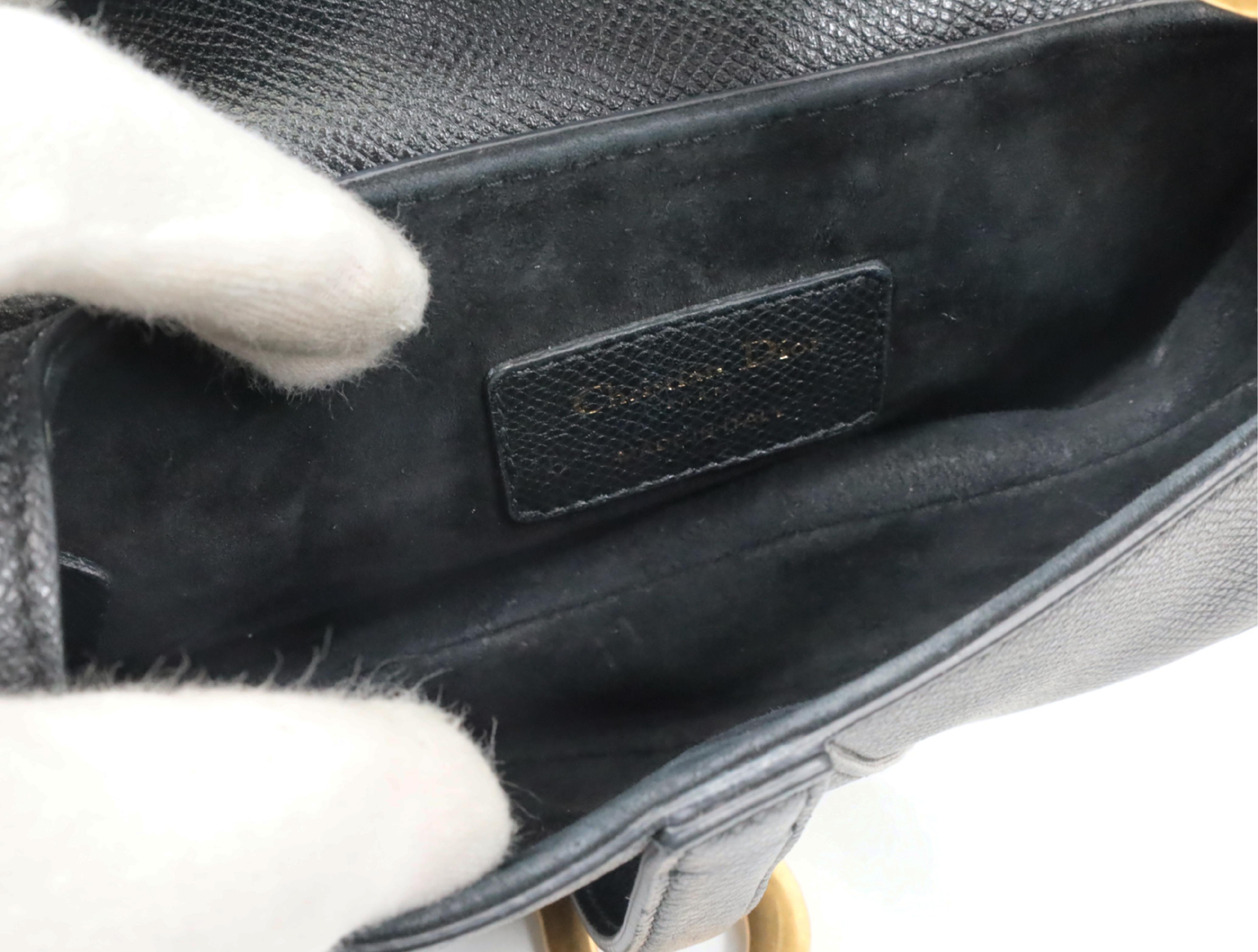Saddle Leather Shoulder Bag (Dark Navy) — view 7