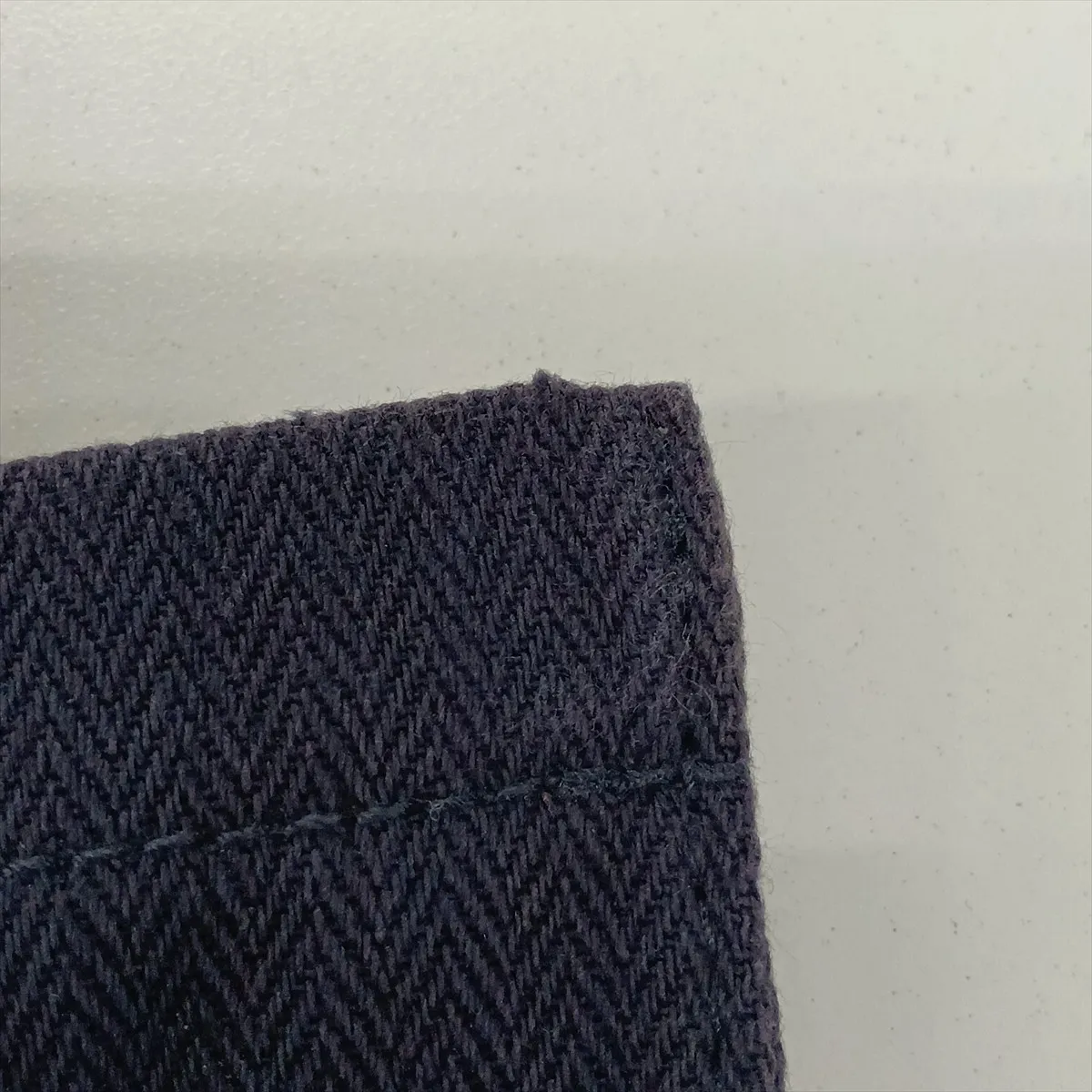 Aline MM Toile Chevron x Leather Navy Silver Hardware C:2018 — view 8