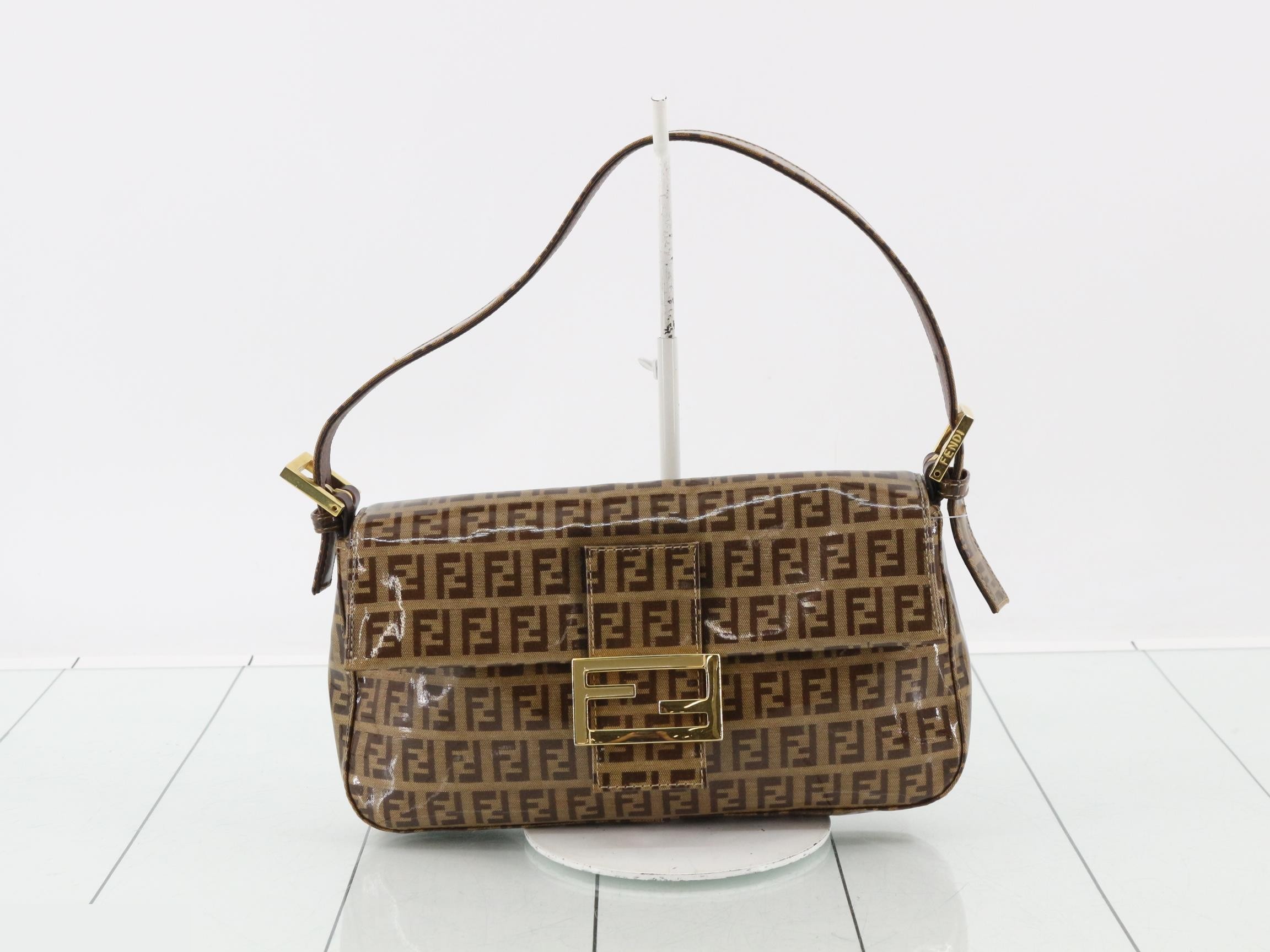 Zucchino (Bag) - Handbag, Mamma Bucket, Brown, Enamel
