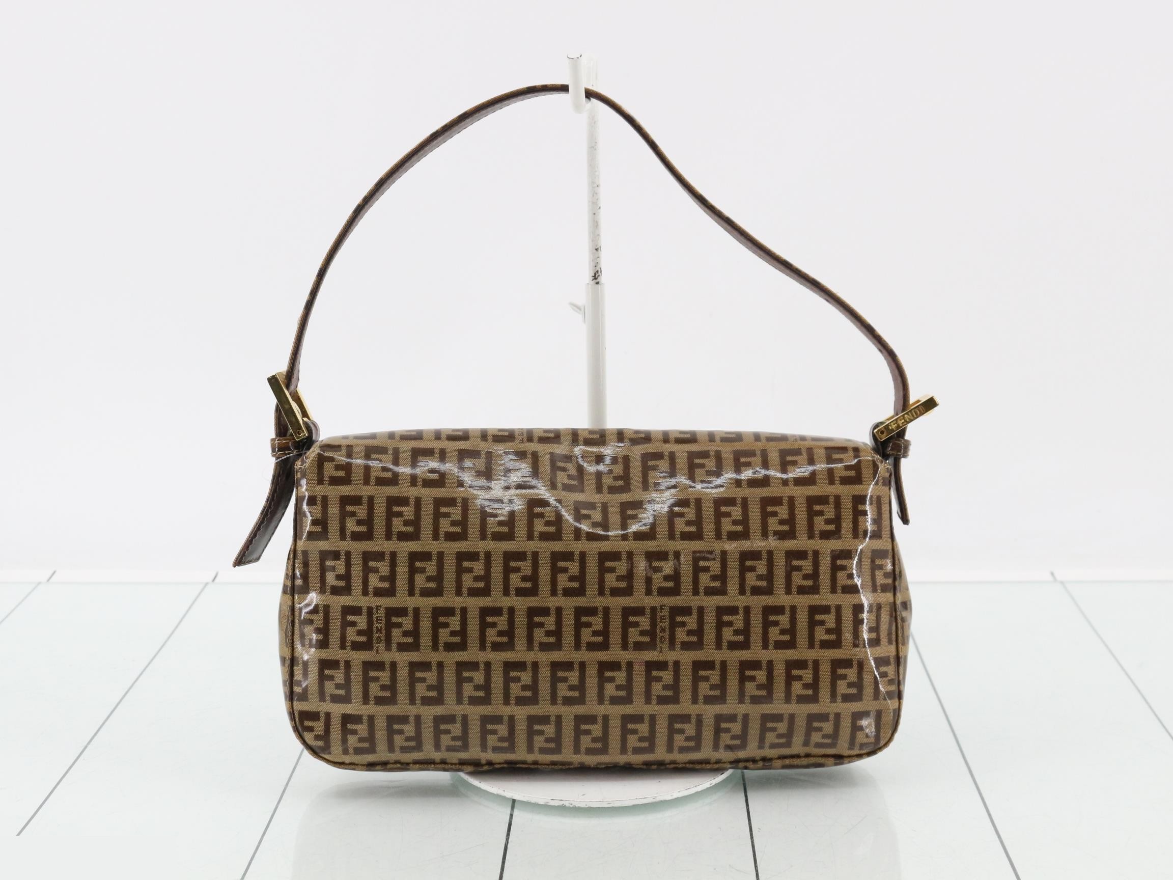 Zucchino (Bag) - Handbag, Mamma Bucket, Brown, Enamel — view 2