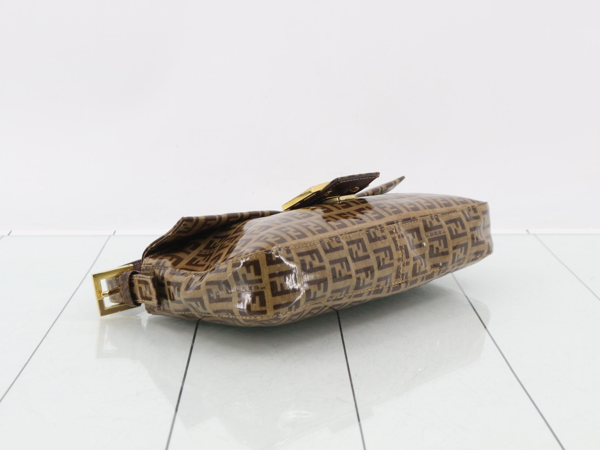 Zucchino (Bag) - Handbag, Mamma Bucket, Brown, Enamel — view 5