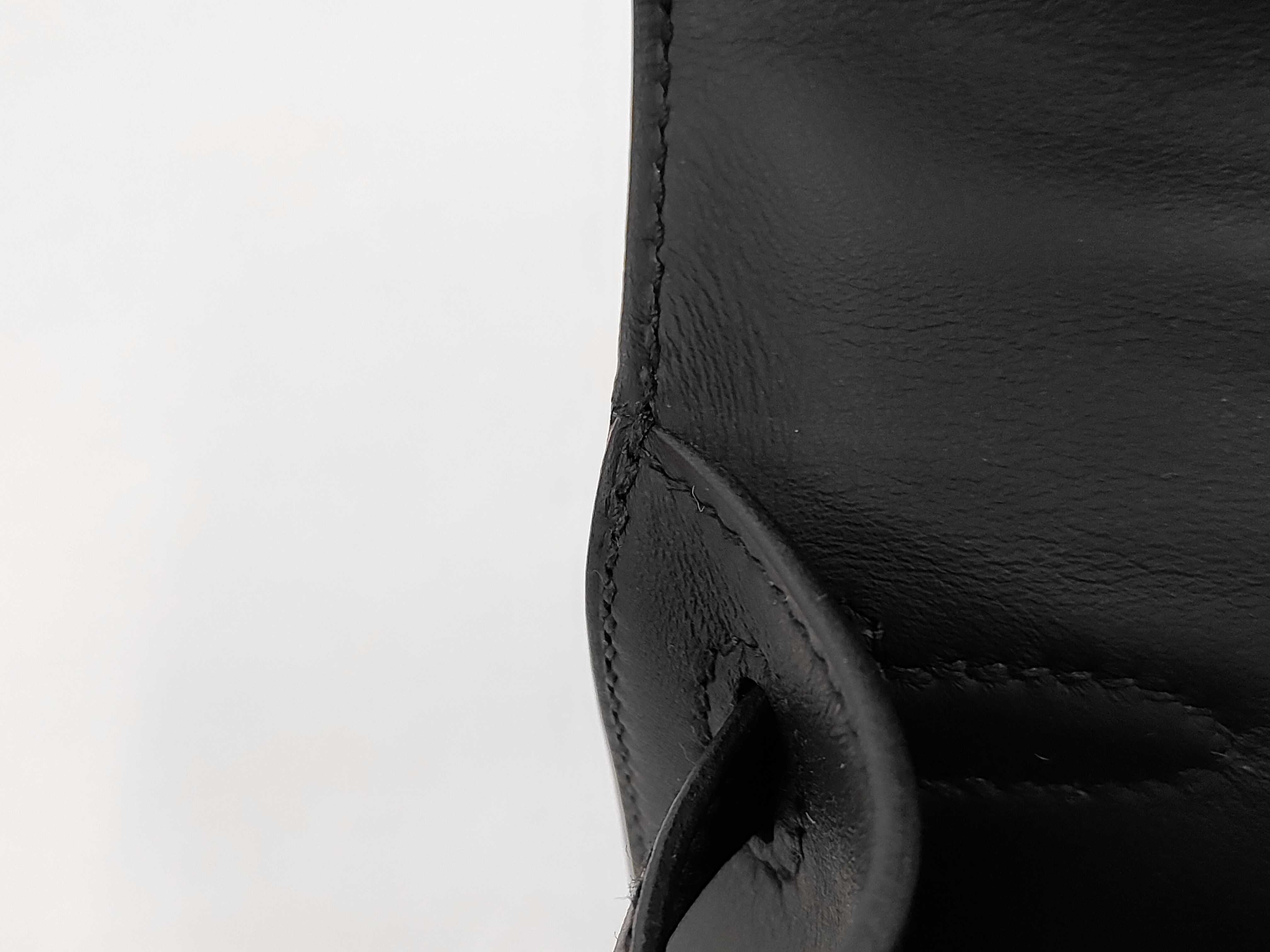 Pochette Kelly Noir SV Hardware K Engraved Twilly Bag — view 11