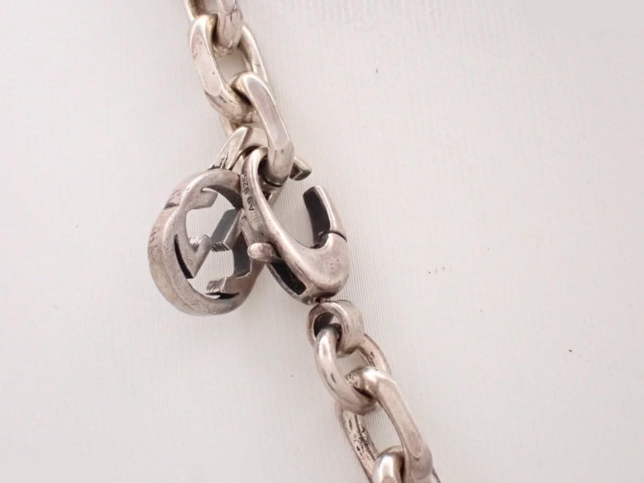 necklace, 925 sterling silver, 56.6g, interlocking design. — view 2