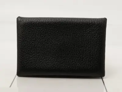 Calvi Coin Case, Evercolor, Black, X Stamp