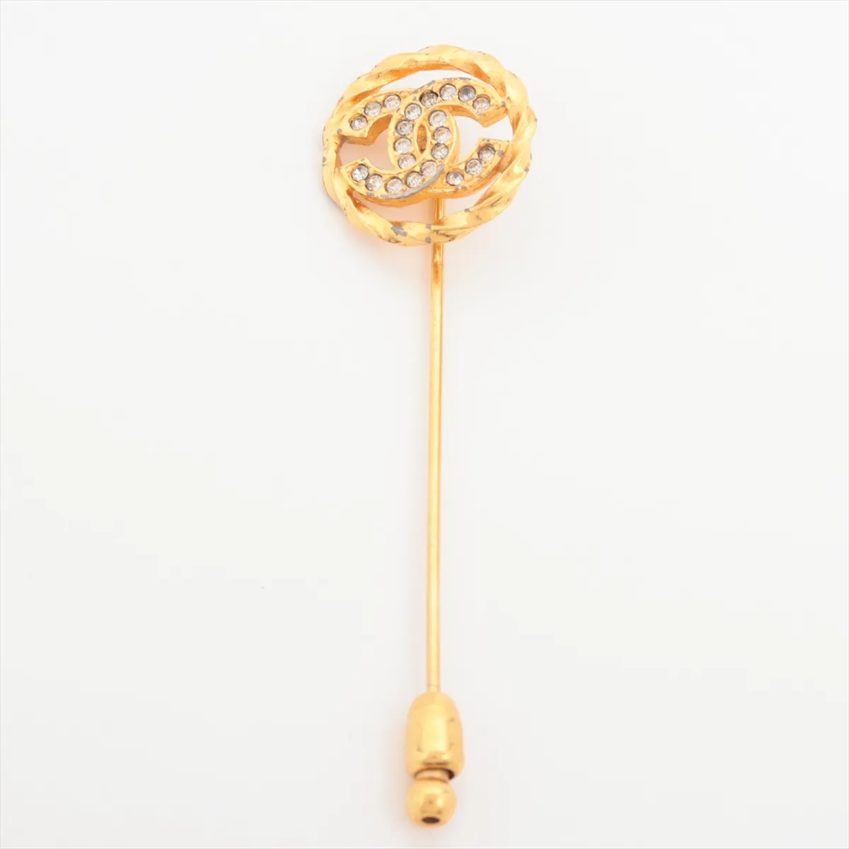 Coco Mark 1058 Brooch, GP x Rhinestone, Gold,