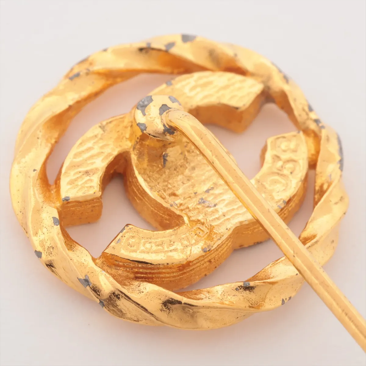 Coco Mark 1058 Brooch, GP x Rhinestone, Gold, — view 4