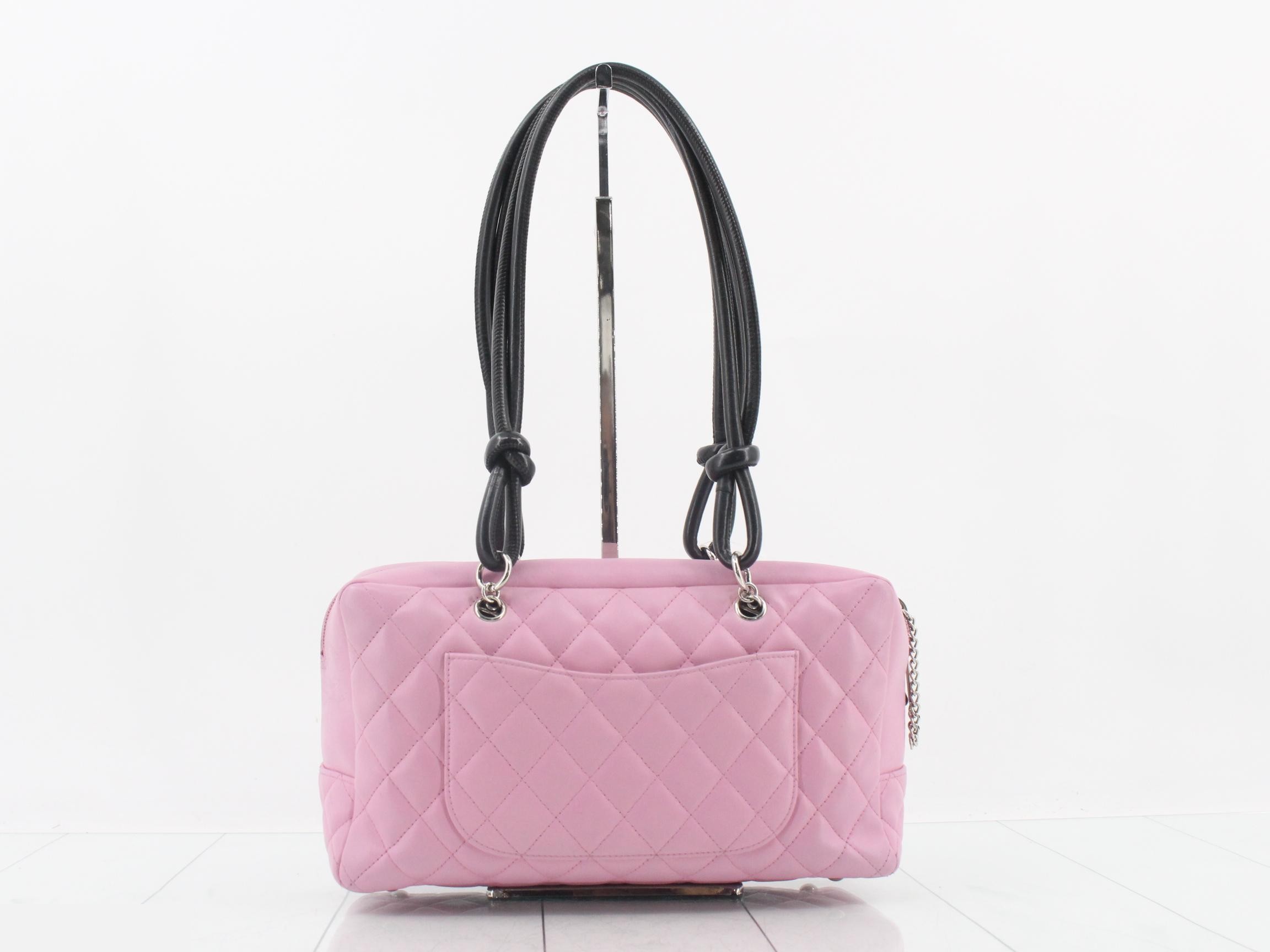 Cambon Line Shoulder Bag, Lambskin, Pink, Series 9 — view 2