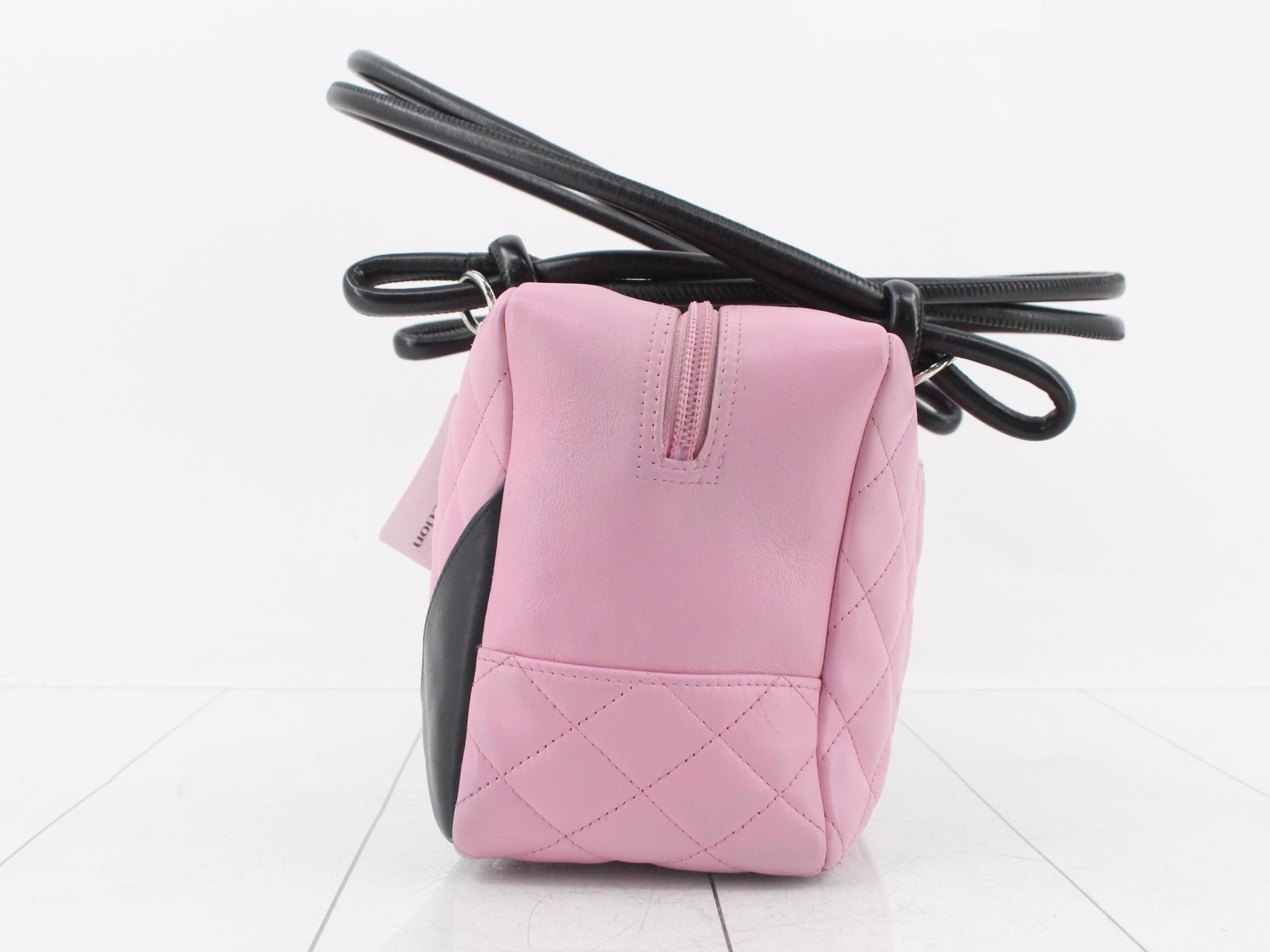 Cambon Line Shoulder Bag, Lambskin, Pink, Series 9 — view 3