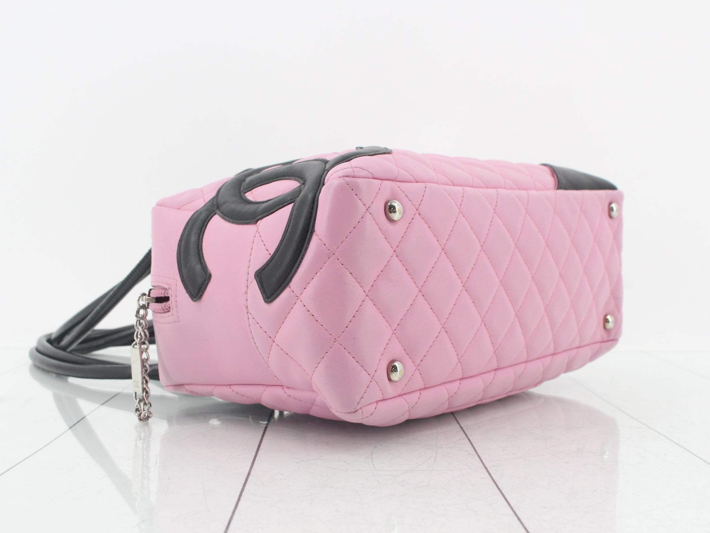 Cambon Line Shoulder Bag, Lambskin, Pink, Series 9 — view 5