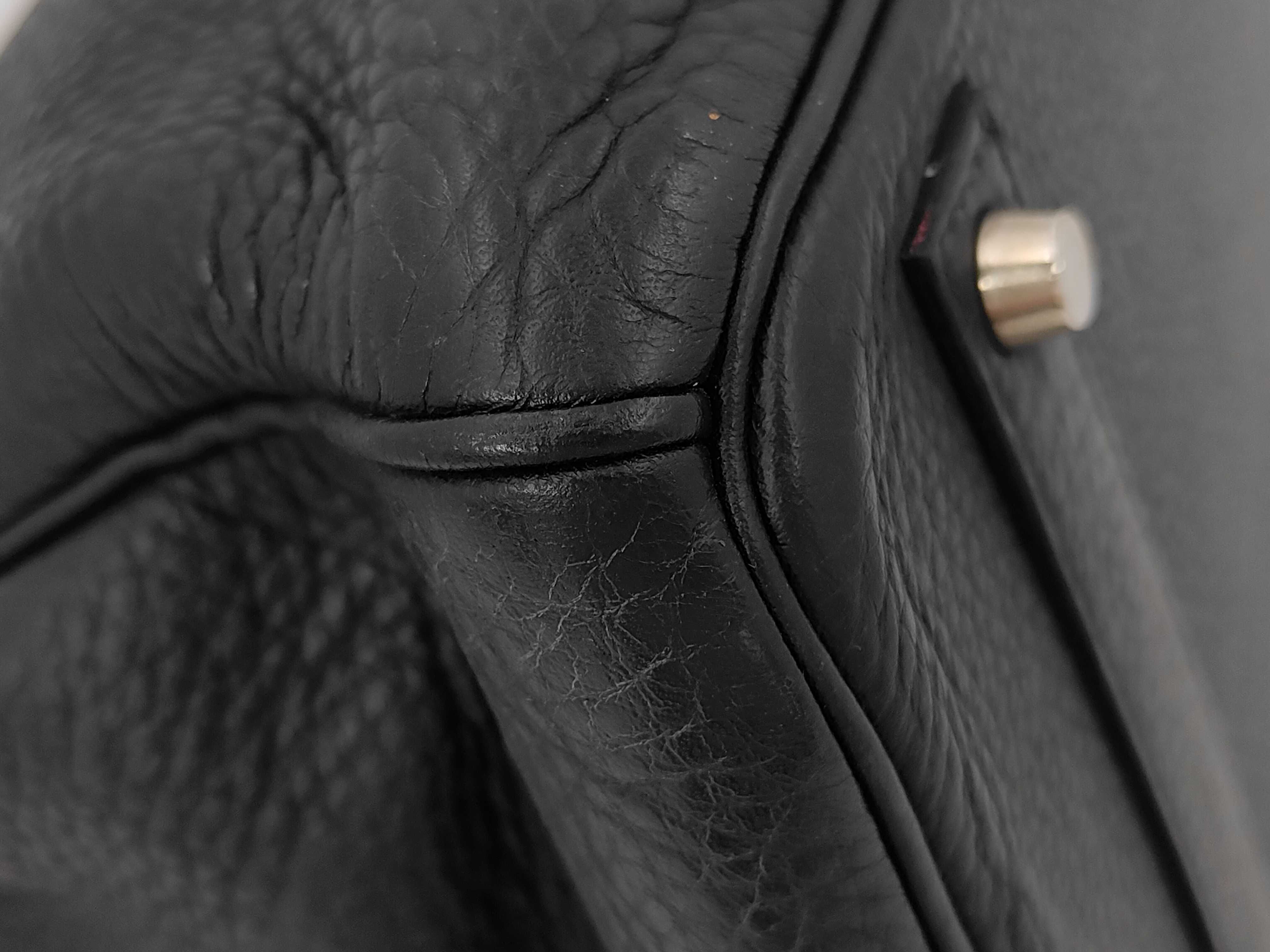 Birkin 40 Fjord Black SV G Handbag — view 3
