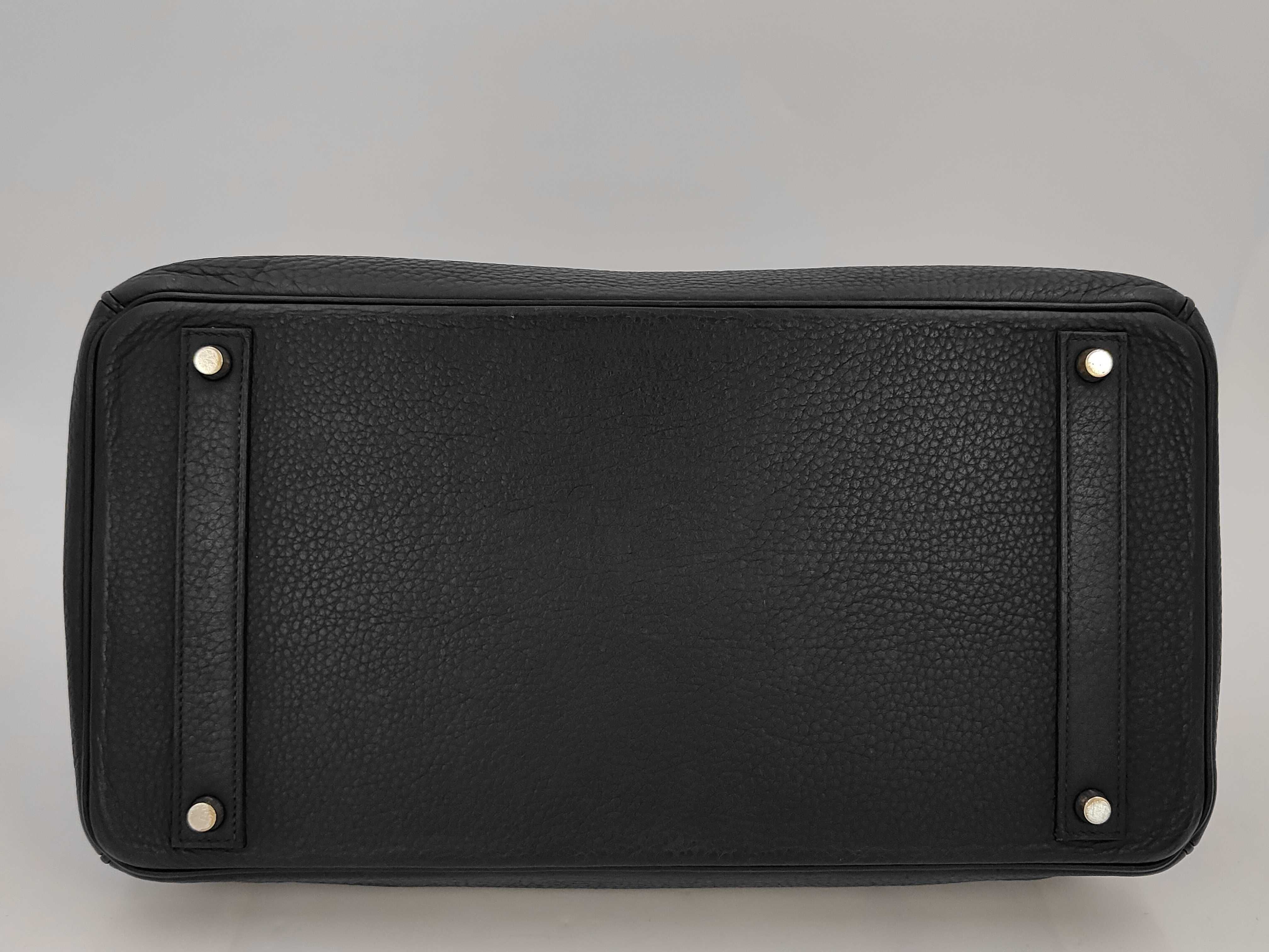 Birkin 40 Fjord Black SV G Handbag — view 4