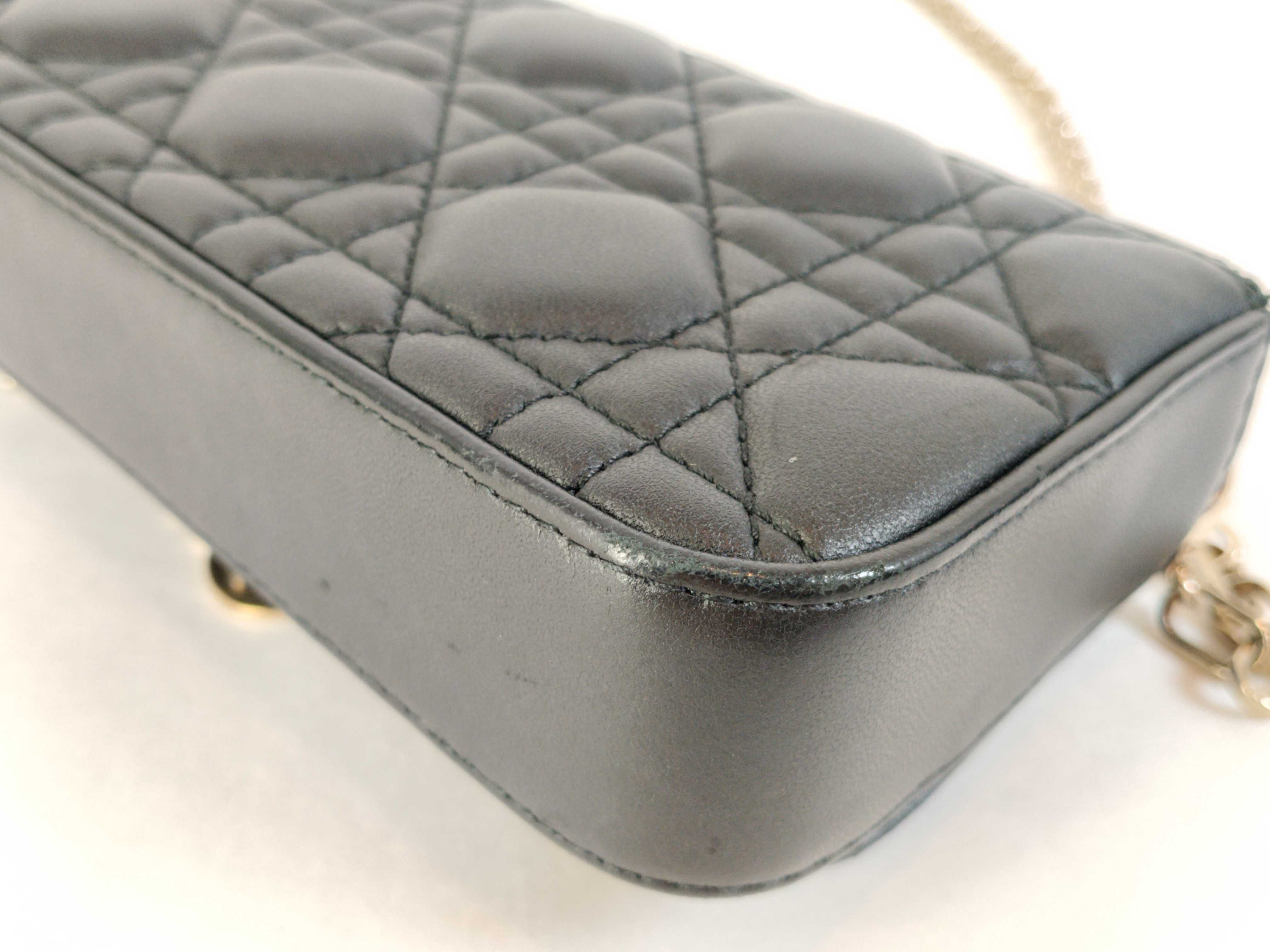 Lady Dior / Christian Shoulder Bag, Cannage Stitch, Smartphone Pouch, Chain Shoulder Bag — view 6