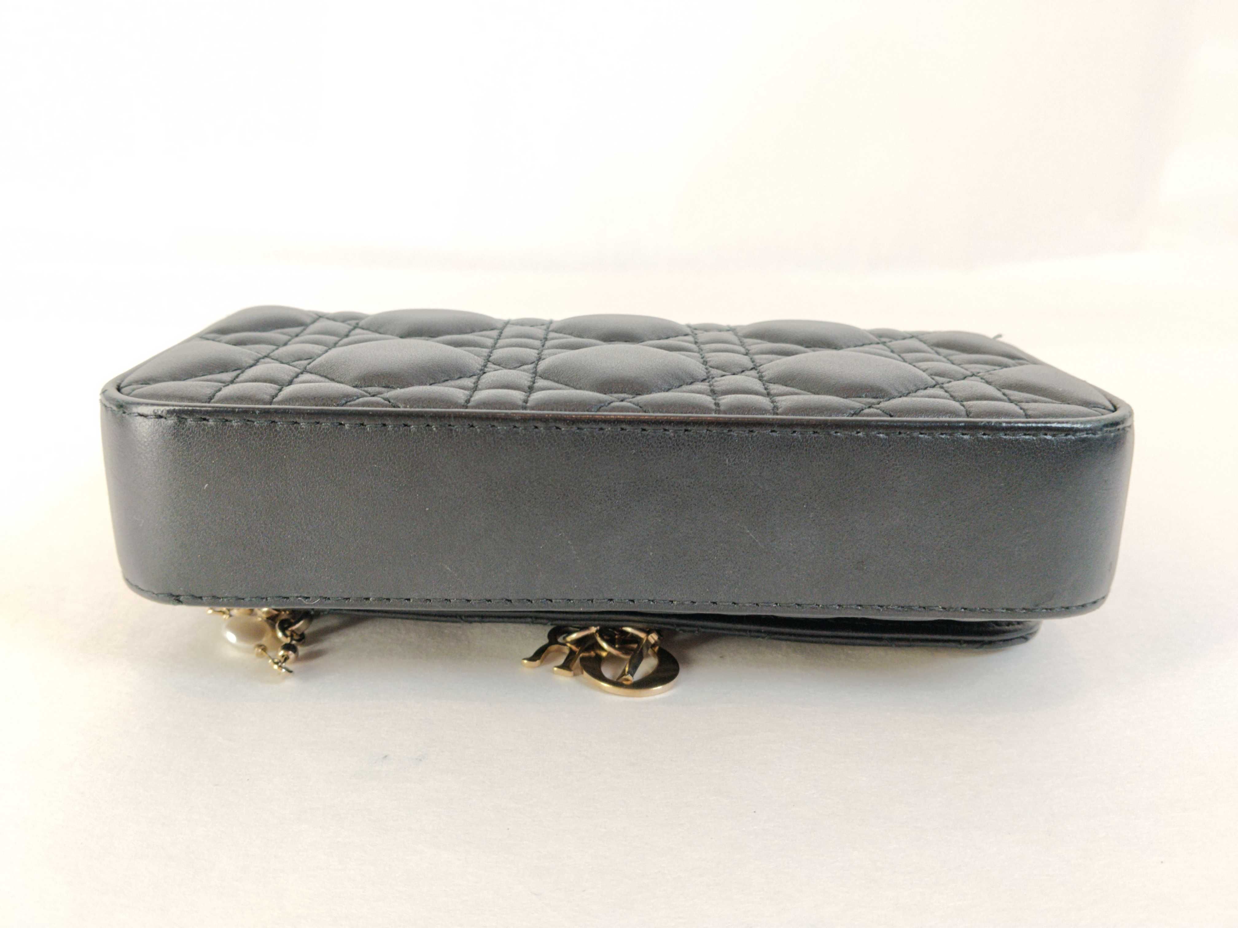 Lady Dior / Christian Shoulder Bag, Cannage Stitch, Smartphone Pouch, Chain Shoulder Bag — view 7
