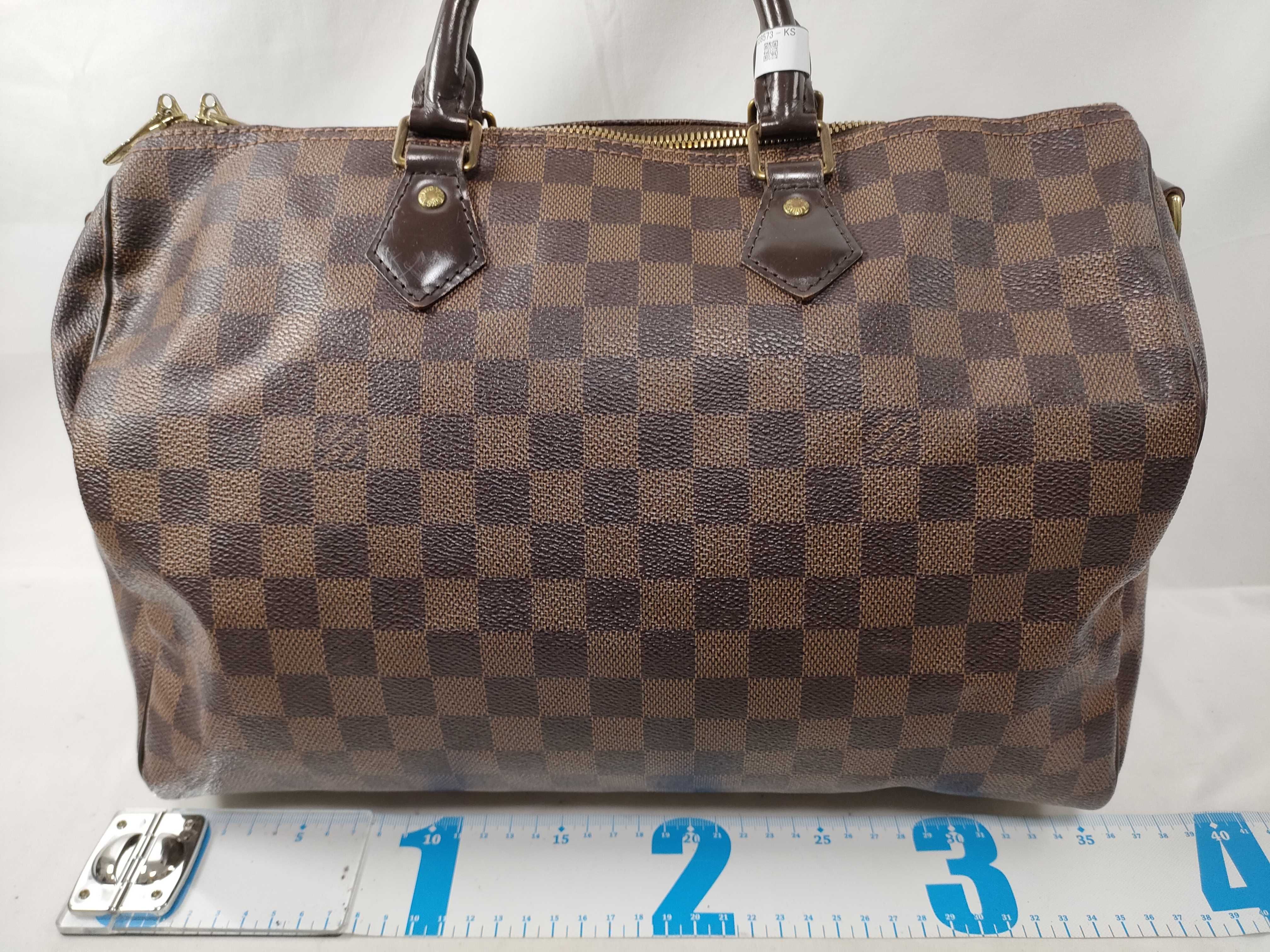 Damier ID- Cow Skin Damier Speedy Bandouliere 35 Handbag Brown N41182 Handbag — view 2