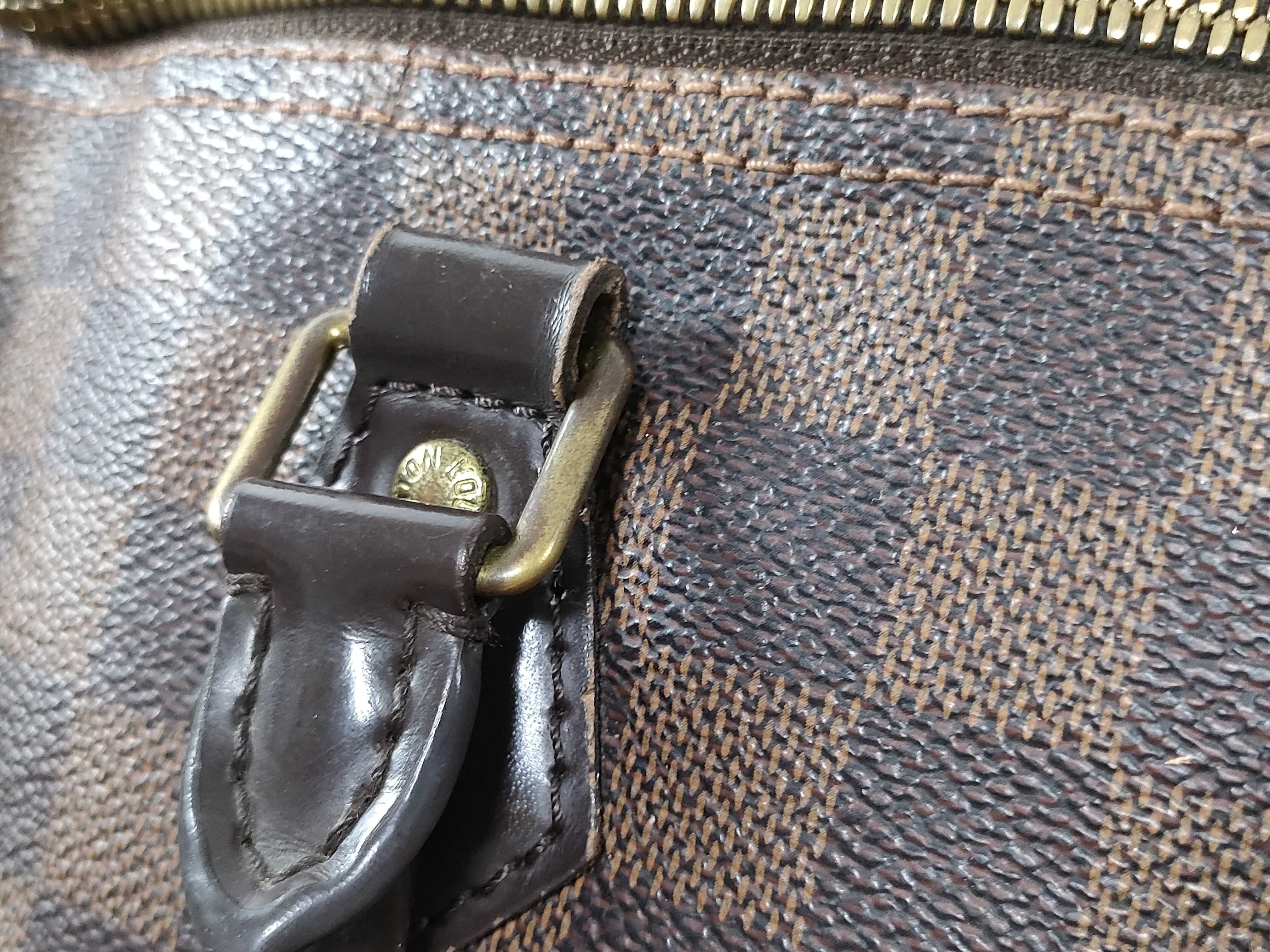 Damier ID- Cow Skin Damier Speedy Bandouliere 35 Handbag Brown N41182 Handbag — view 11
