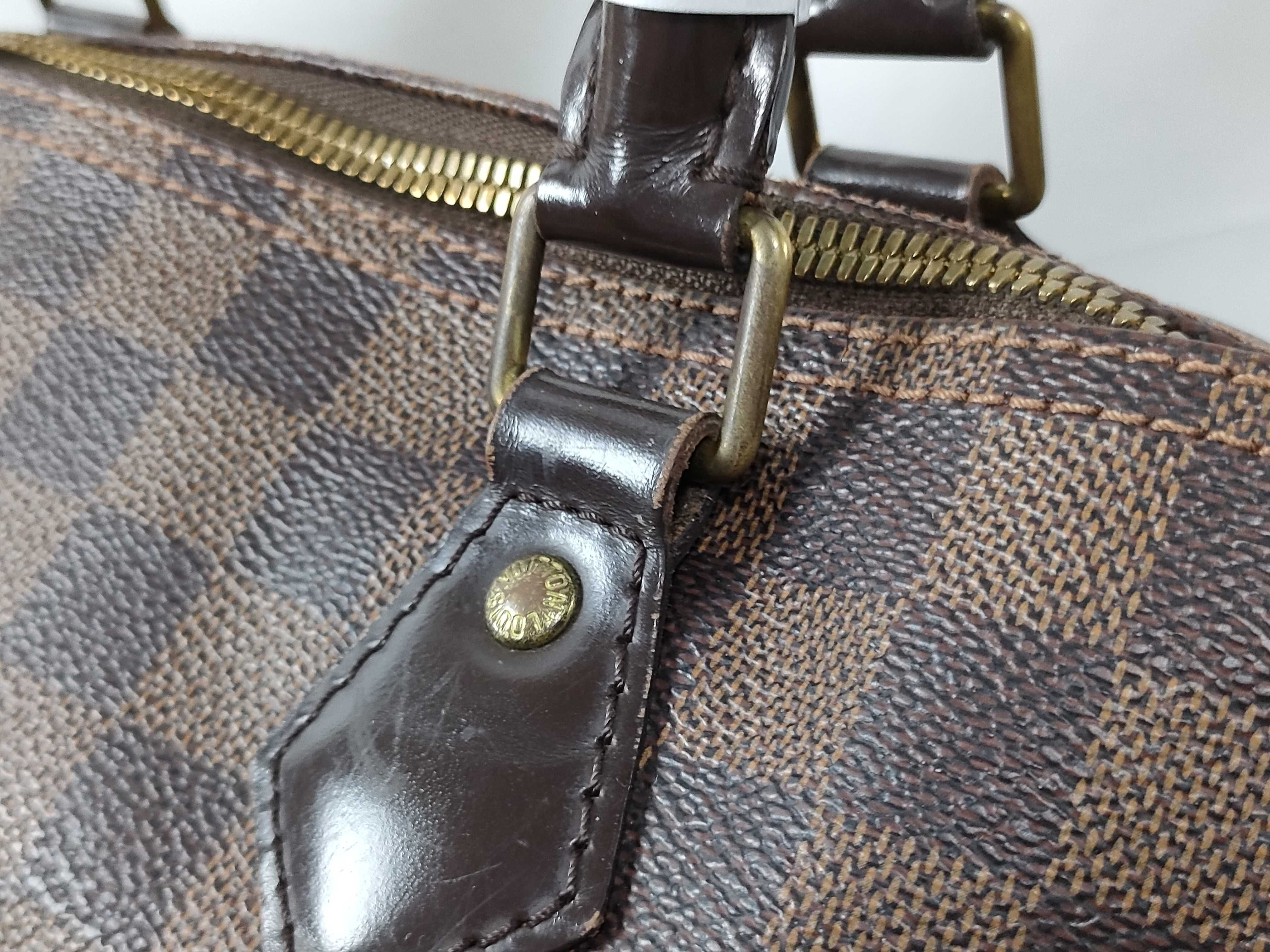 Damier ID- Cow Skin Damier Speedy Bandouliere 35 Handbag Brown N41182 Handbag — view 4