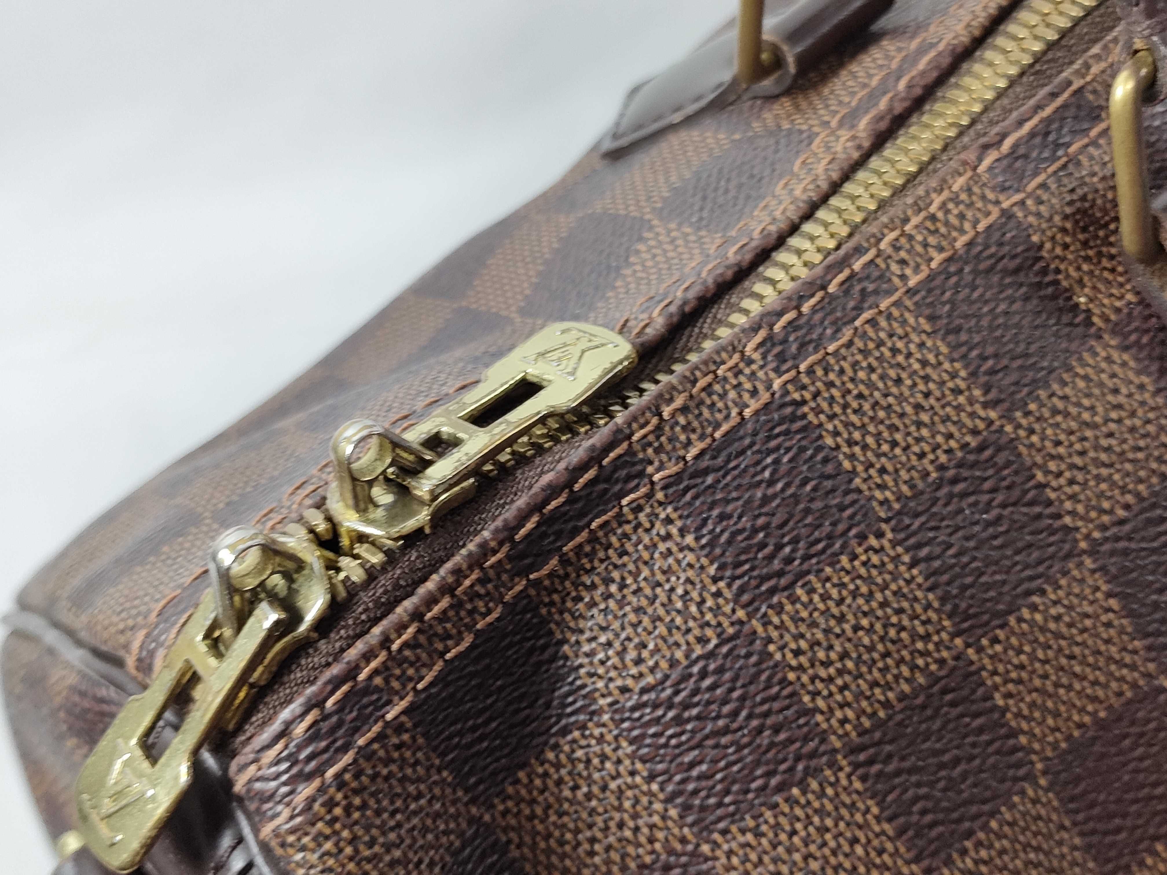 Damier ID- Cow Skin Damier Speedy Bandouliere 35 Handbag Brown N41182 Handbag — view 6