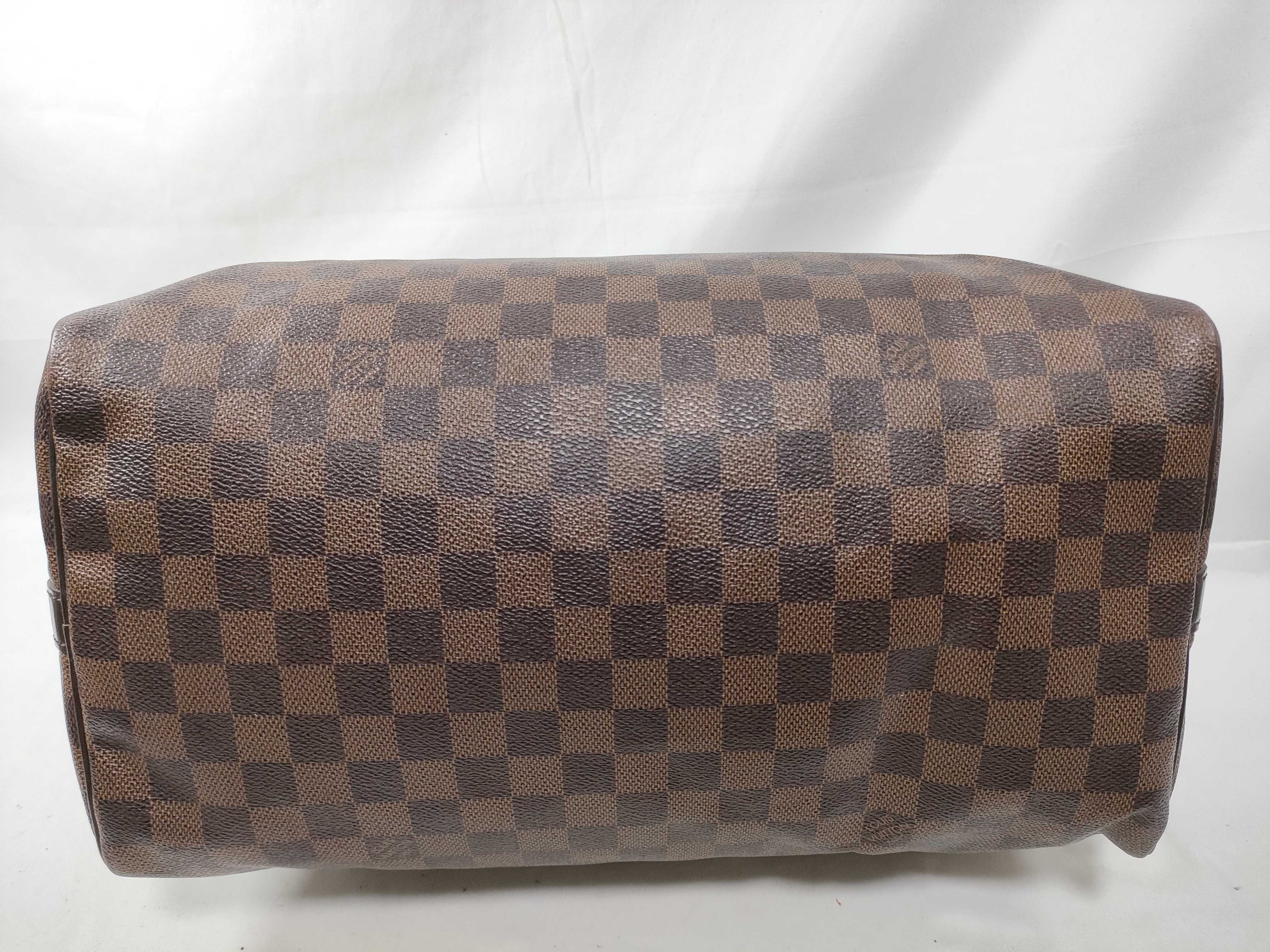 Damier ID- Cow Skin Damier Speedy Bandouliere 35 Handbag Brown N41182 Handbag — view 7