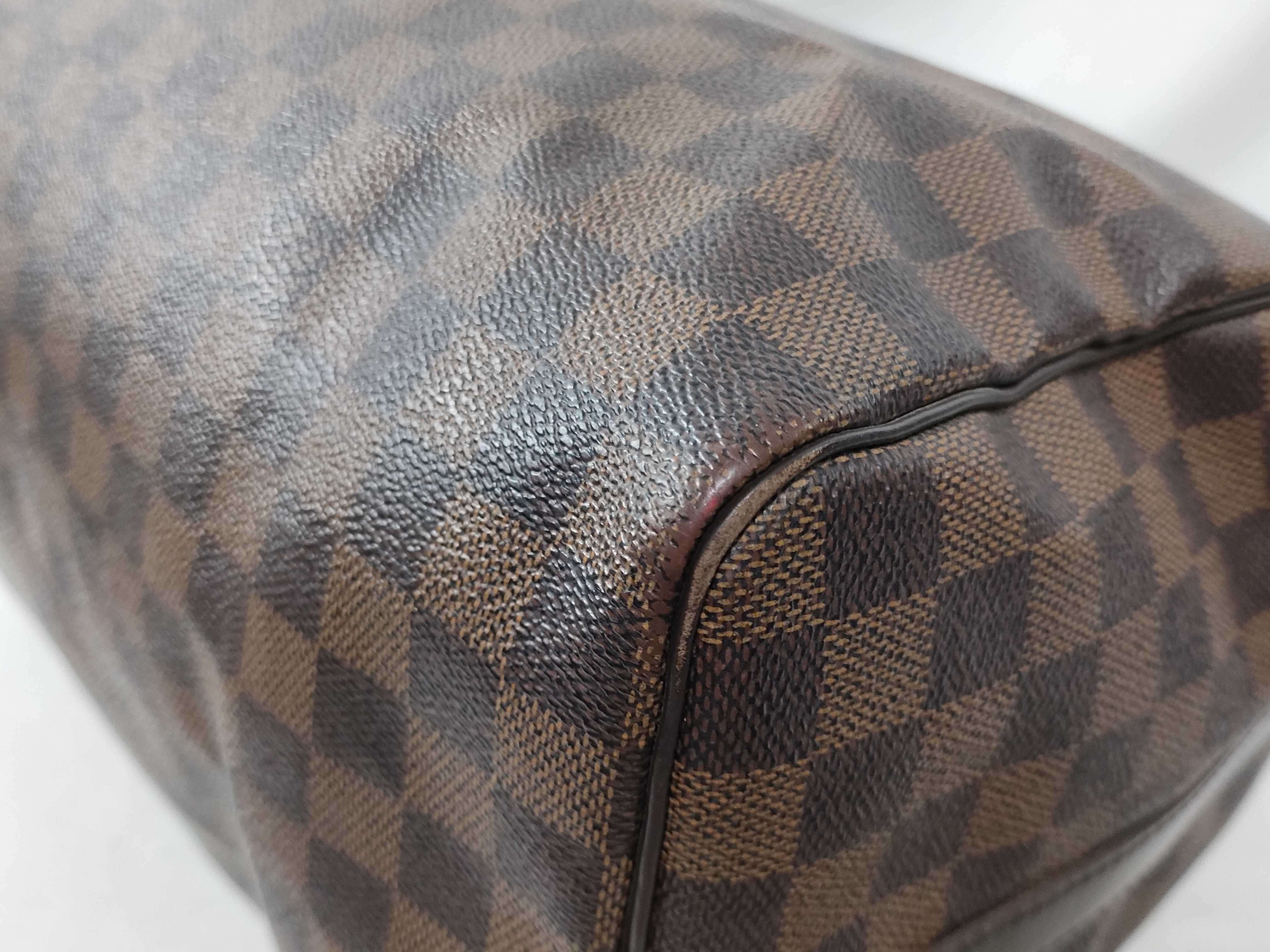 Damier ID- Cow Skin Damier Speedy Bandouliere 35 Handbag Brown N41182 Handbag — view 8