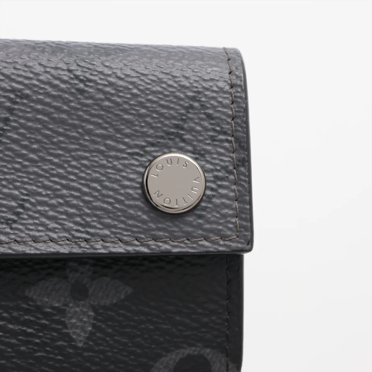 Monogram Eclipse Discovery Compact Wallet M45417 Light Gray x Black Compact Wallet RFID Activated — view 9