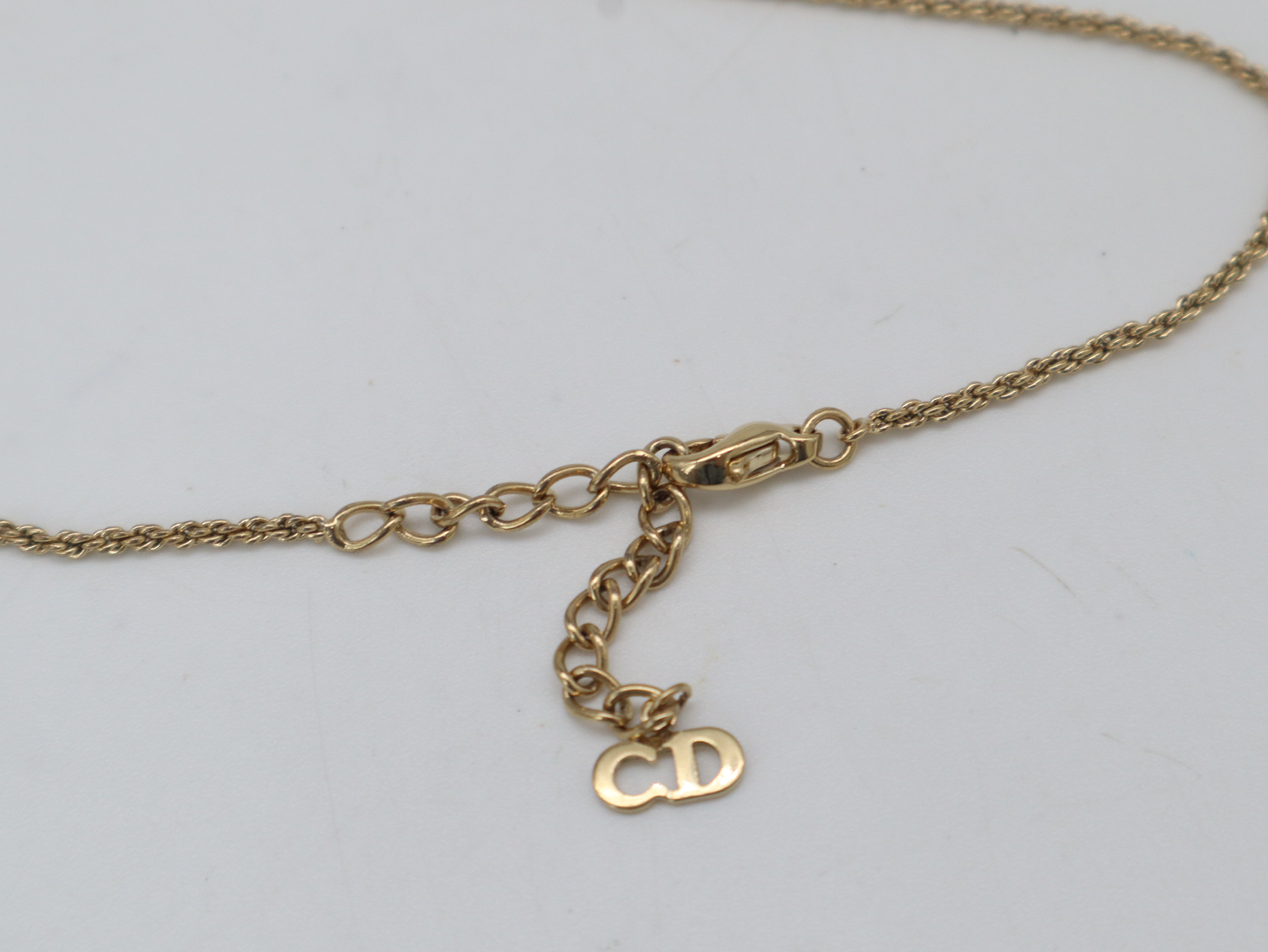 Heart Motif Rhinestone Necklace — view 5