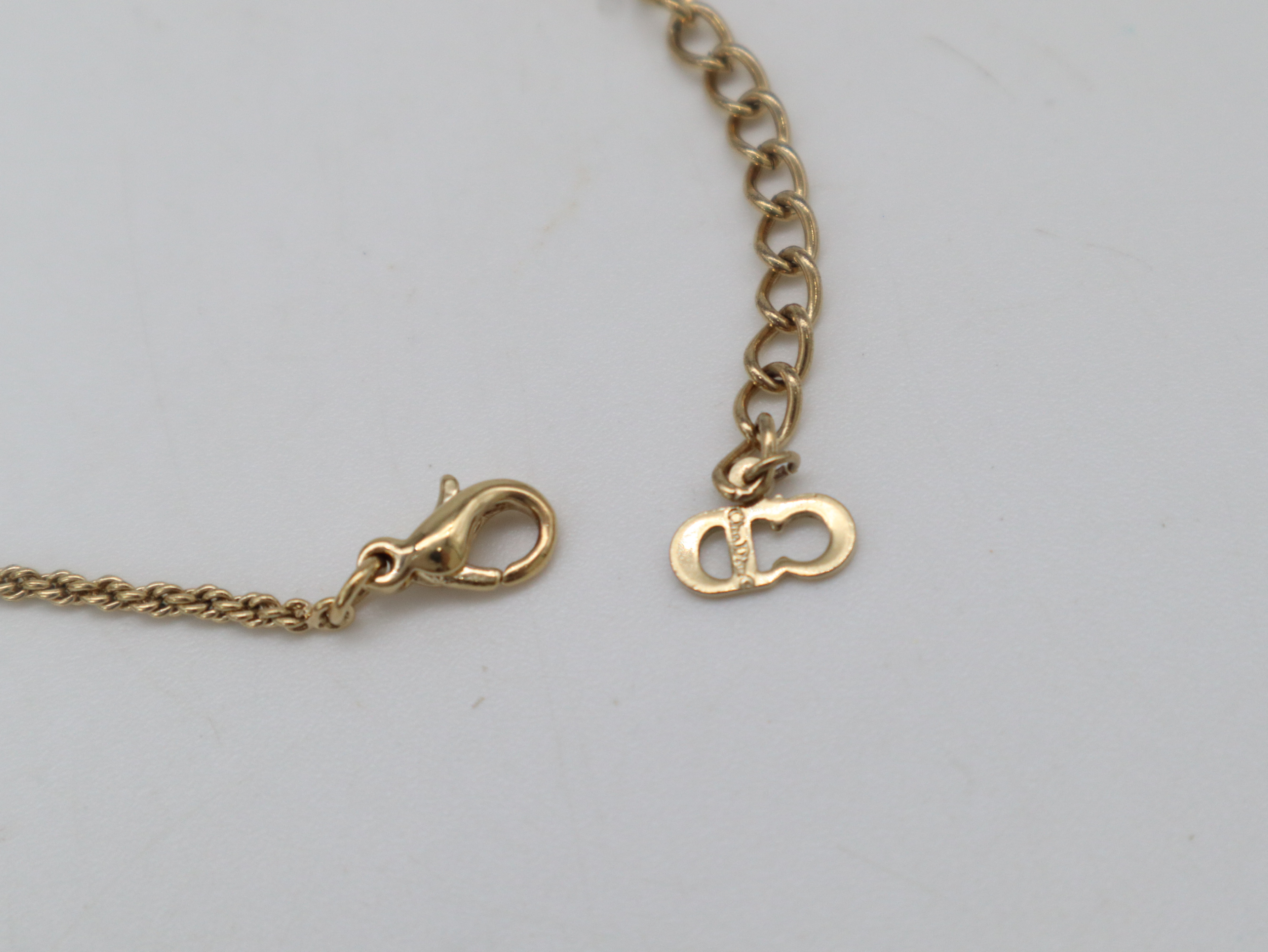 Heart Motif Rhinestone Necklace — view 6