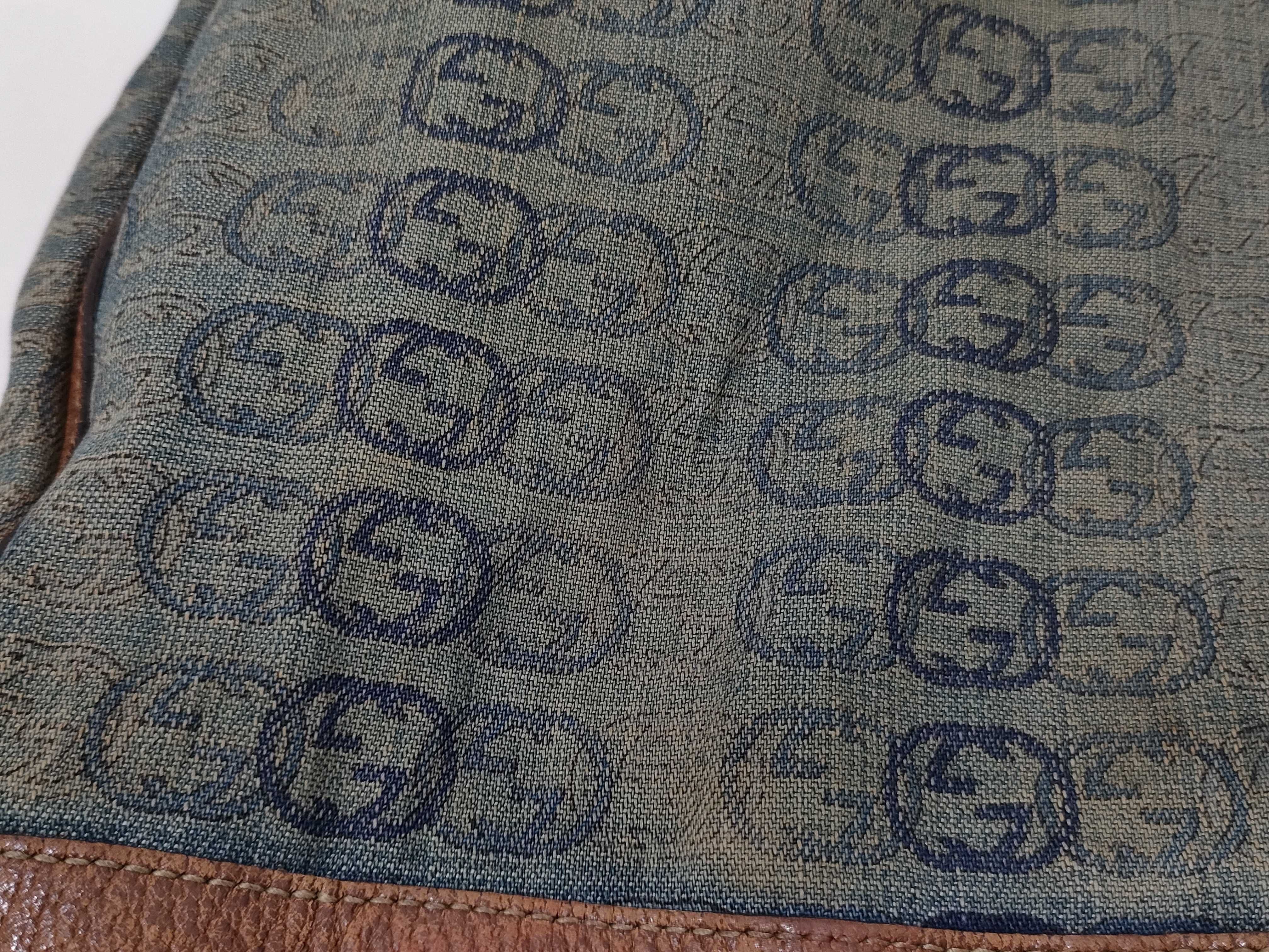 GG Canvas Denim Tote Bag 141472 Tote Bag — view 14