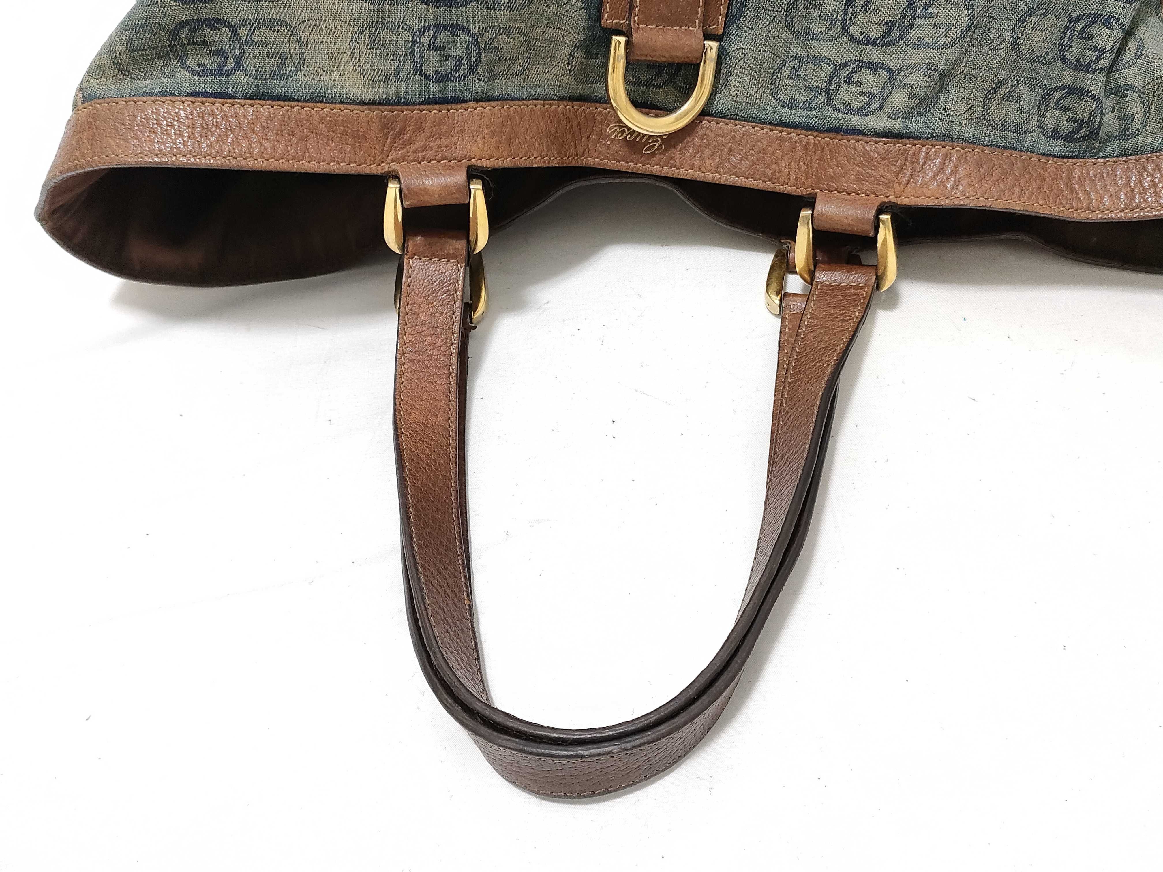 GG Canvas Denim Tote Bag 141472 Tote Bag — view 3