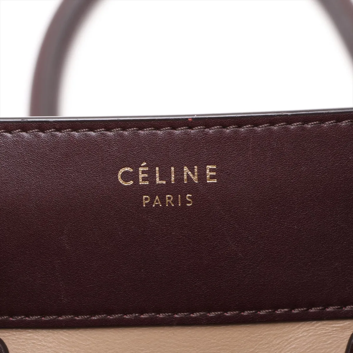Luggage Mini Shopper Leather x Suede Handbag Brown x Beige — view 11