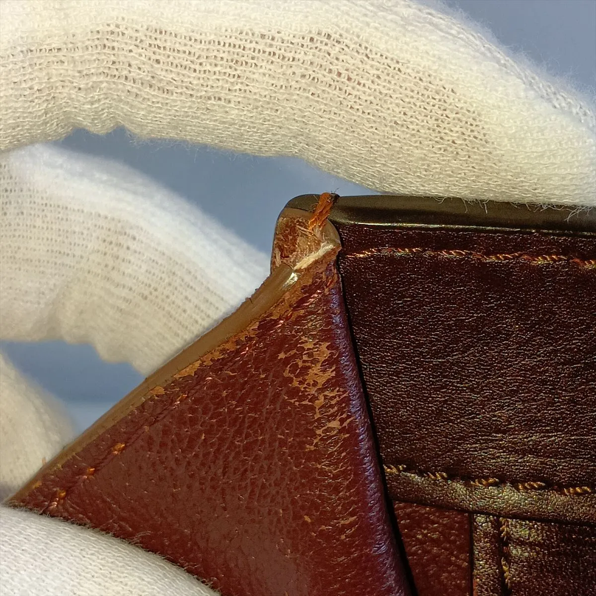 Luggage Mini Shopper Leather x Suede Handbag Brown x Beige — view 13