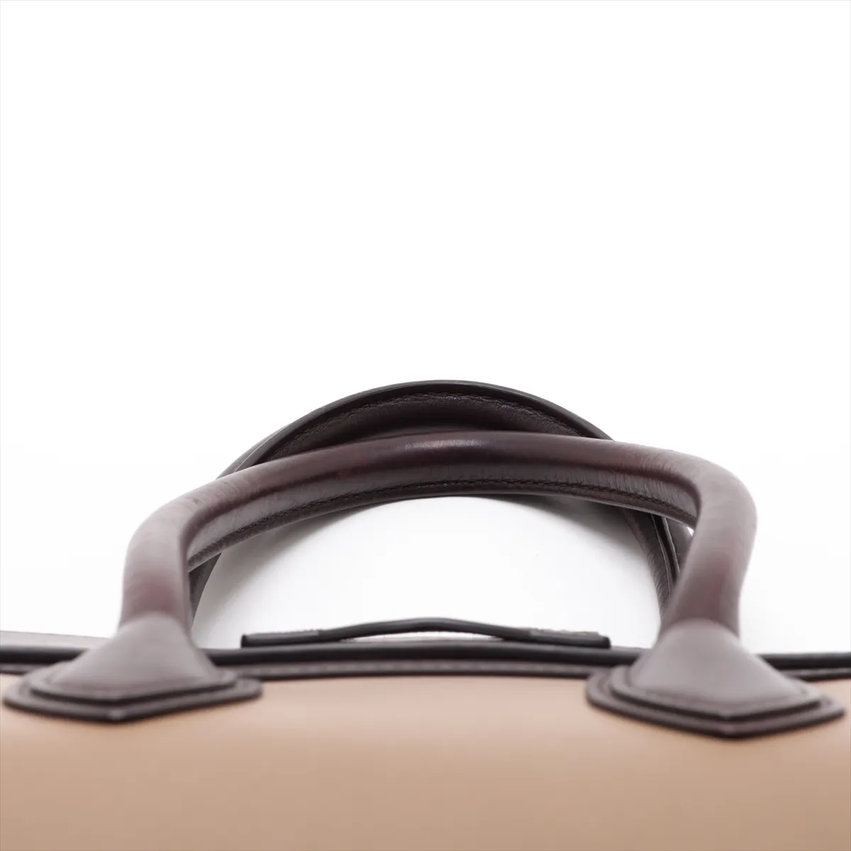 Luggage Mini Shopper Leather x Suede Handbag Brown x Beige — view 6