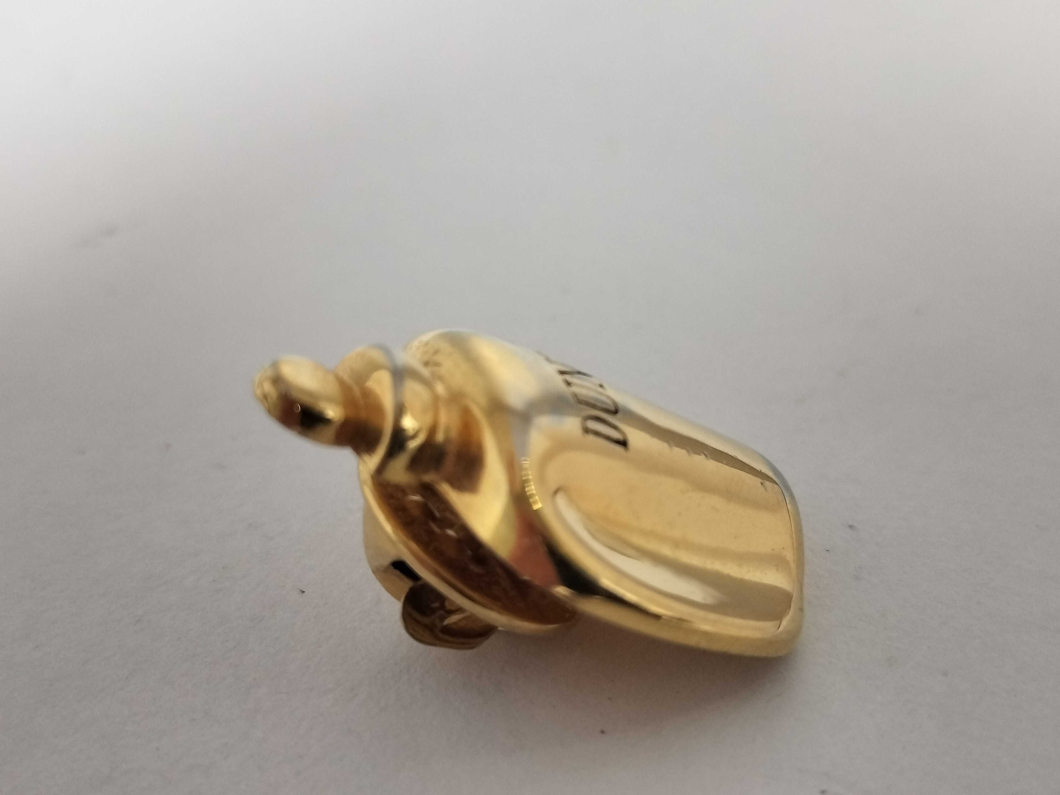 perfume bottle motif gold-tone pin badge brooch — view 7